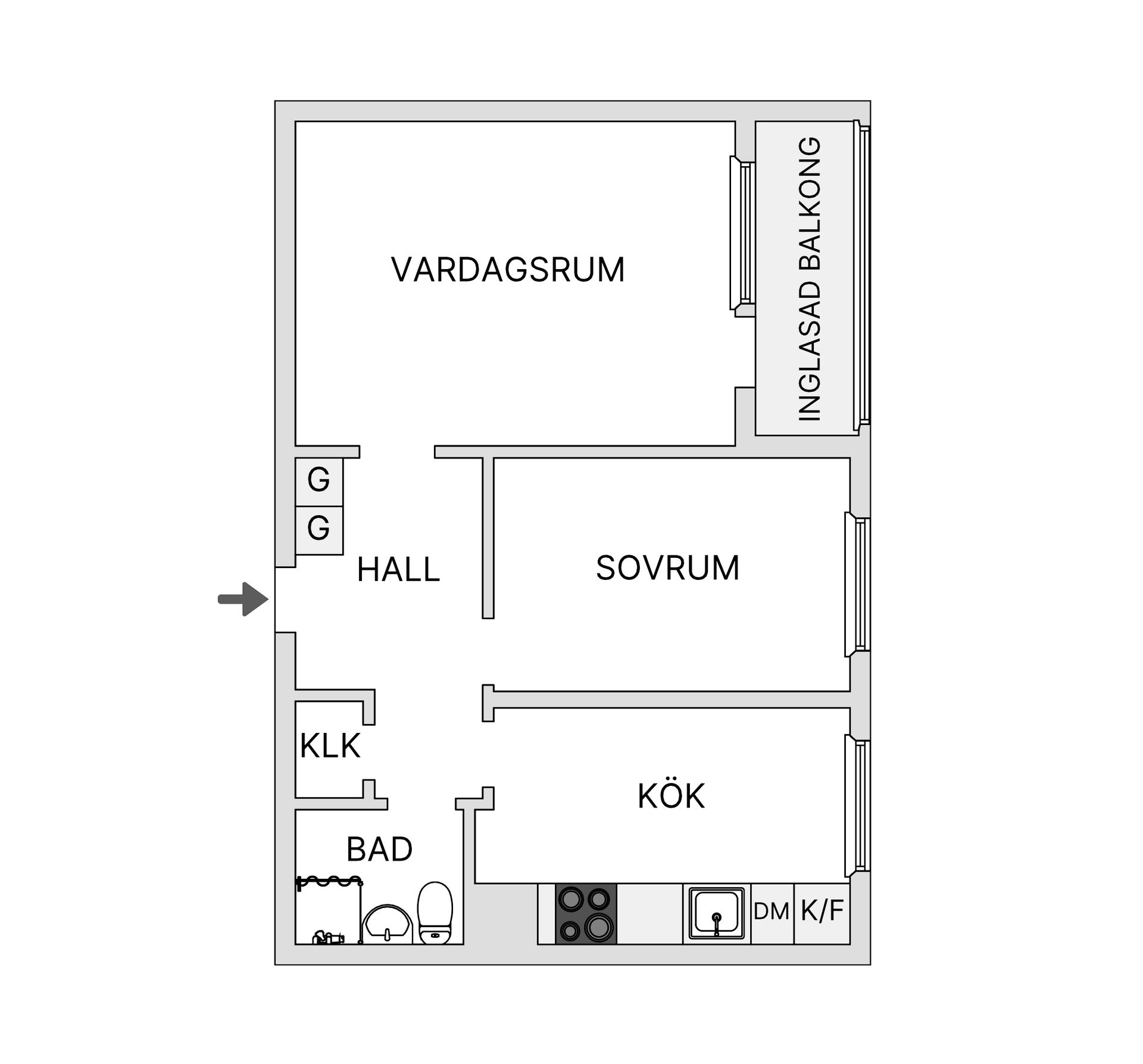 Bostadsrätt, Stadiongatan 55 B, Lorensborg, Malmö