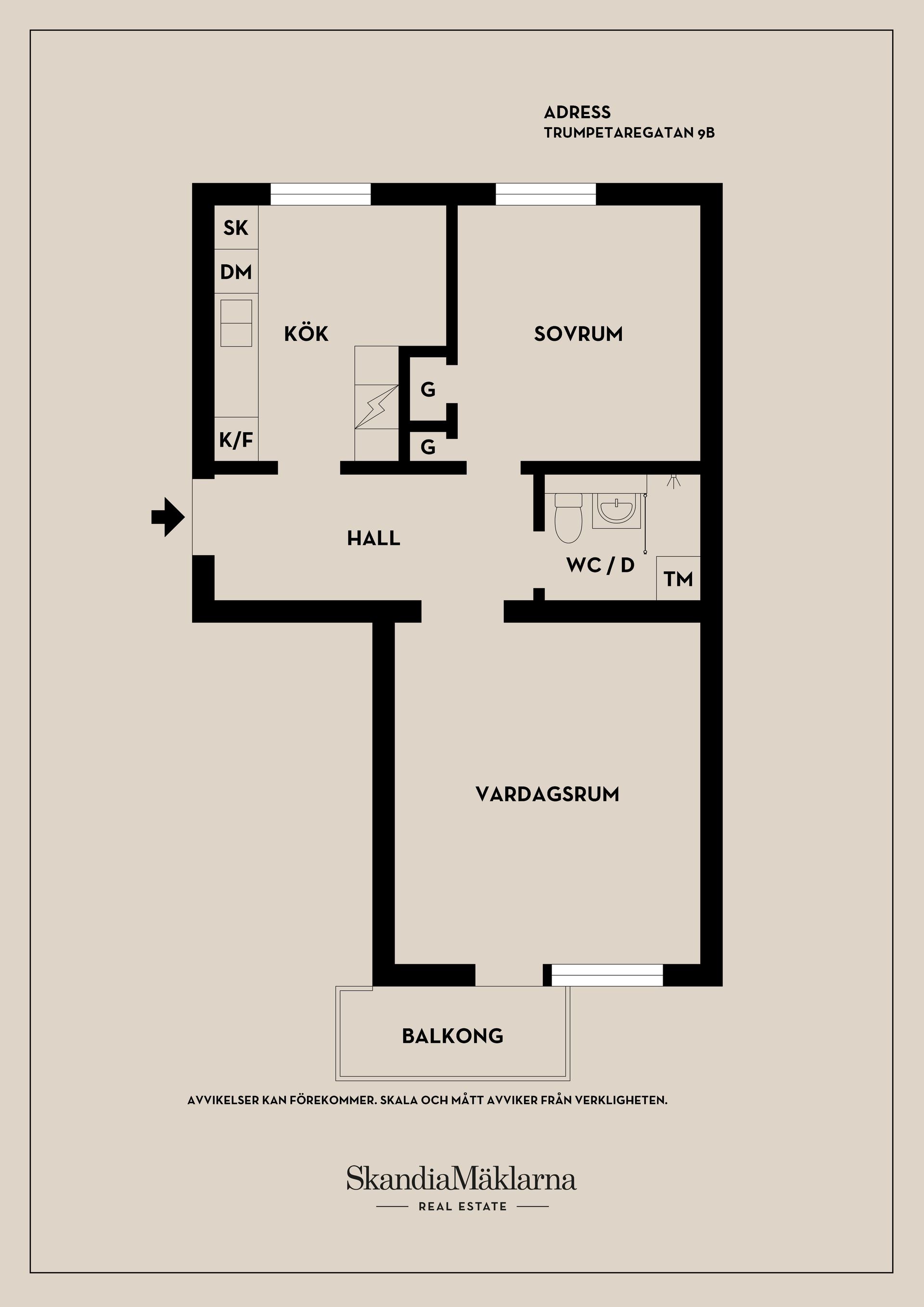 Bostadsrätt, Trumpetaregatan 9B, Väster, Örebro