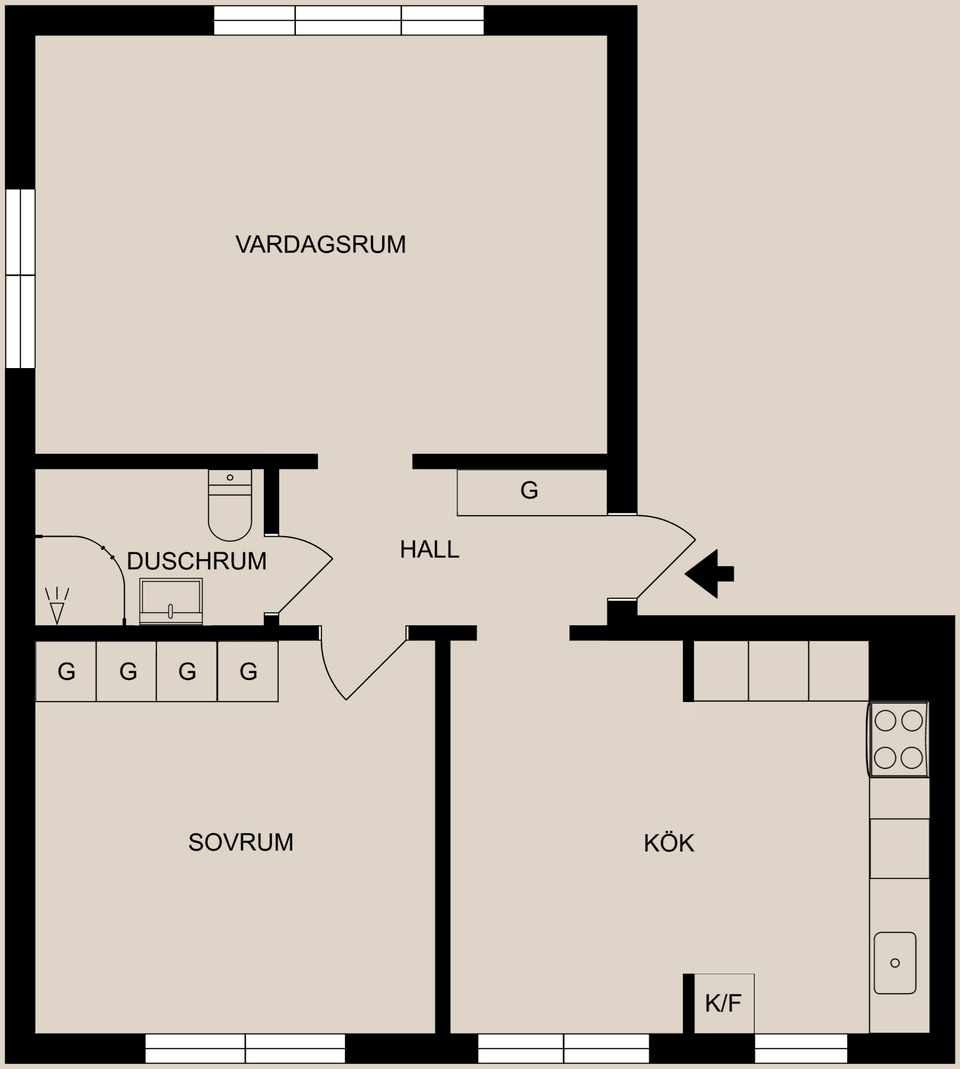 Bostadsrätt, Eknäsgatan 29, Söder, Norrköping
