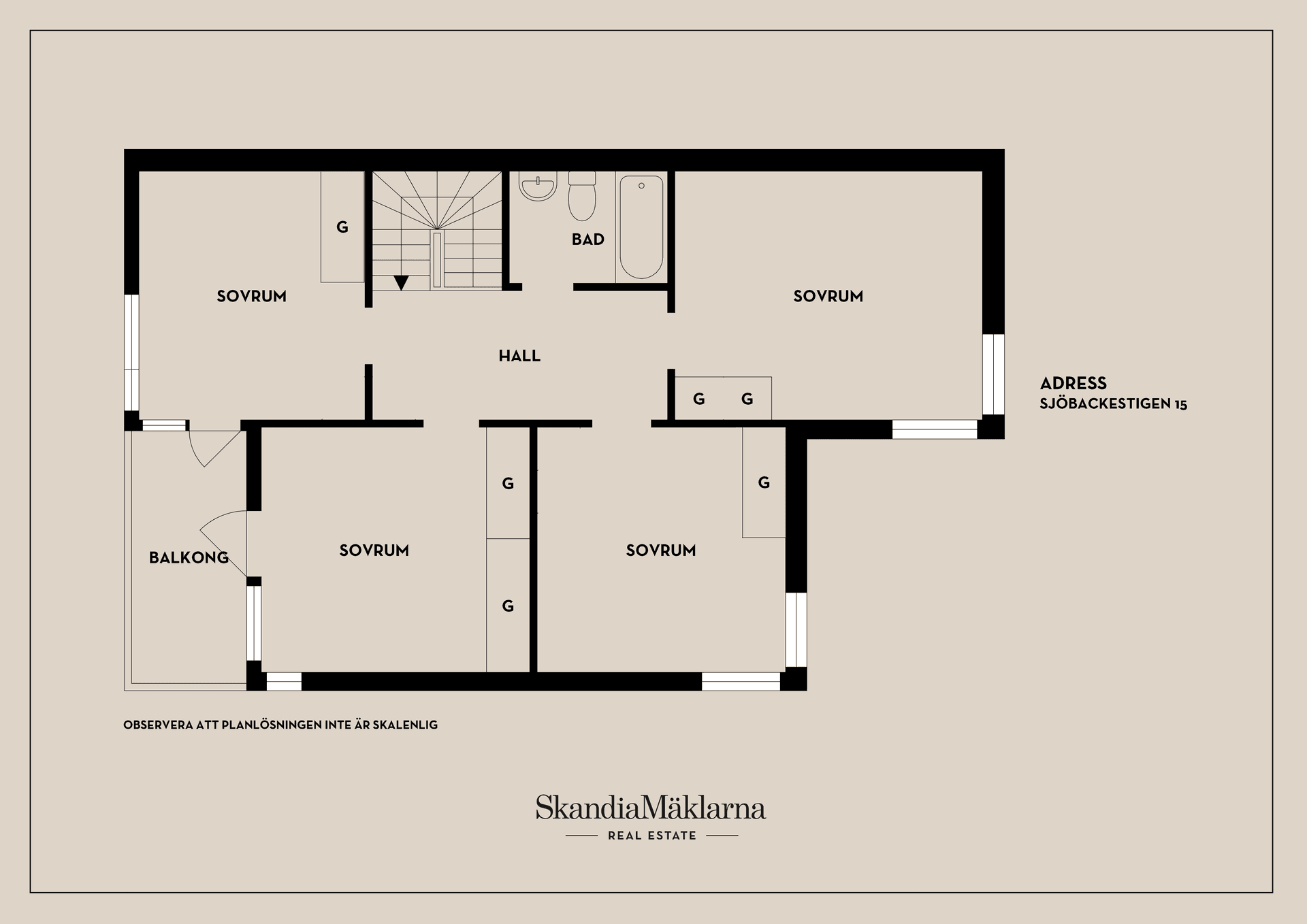 Radhus, Sjöbackestigen 15, Danvik, Oxelösund