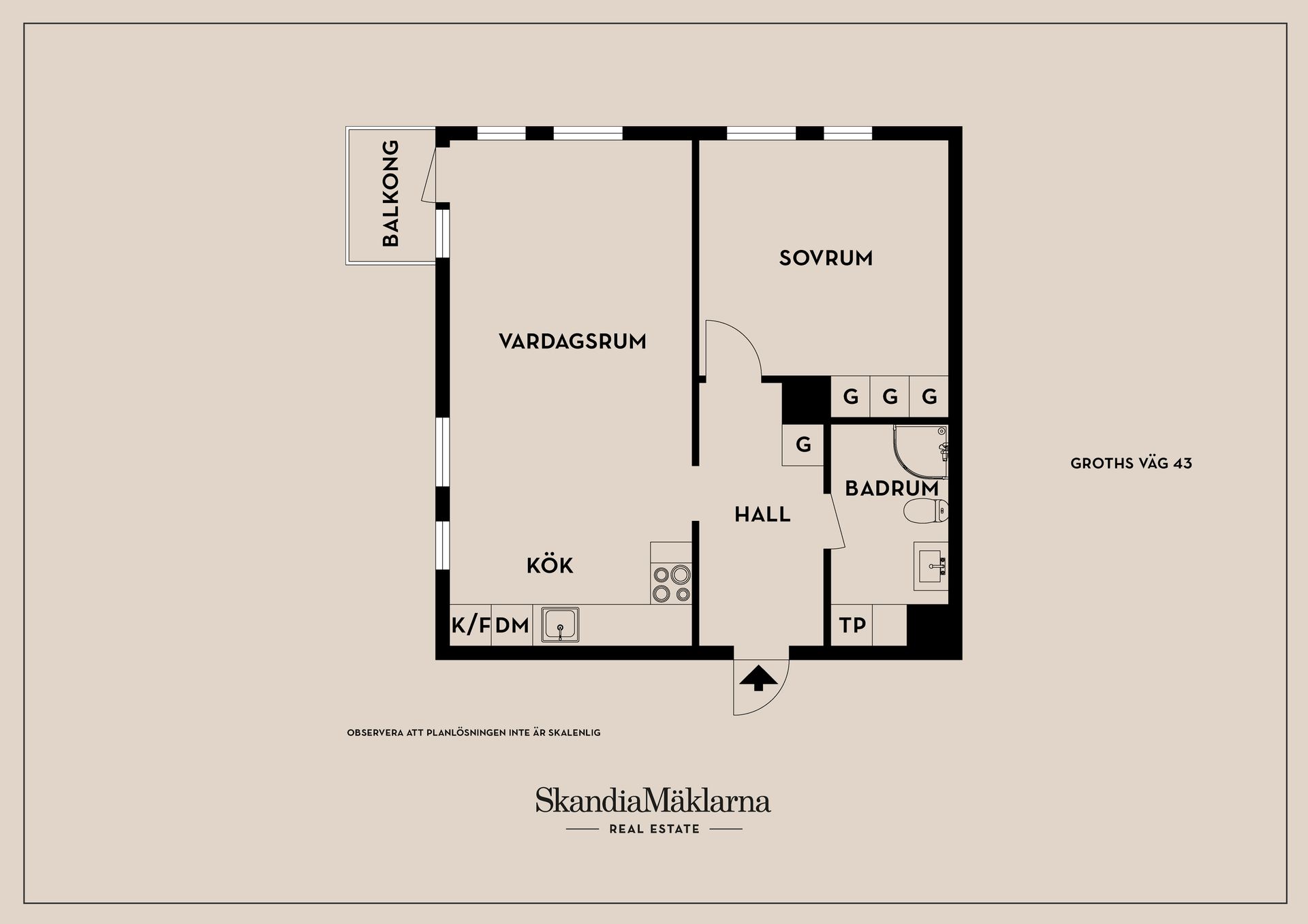Bostadsrätt, Groths väg 43, Huddinge - sjönära intill Trehörningen, Huddinge