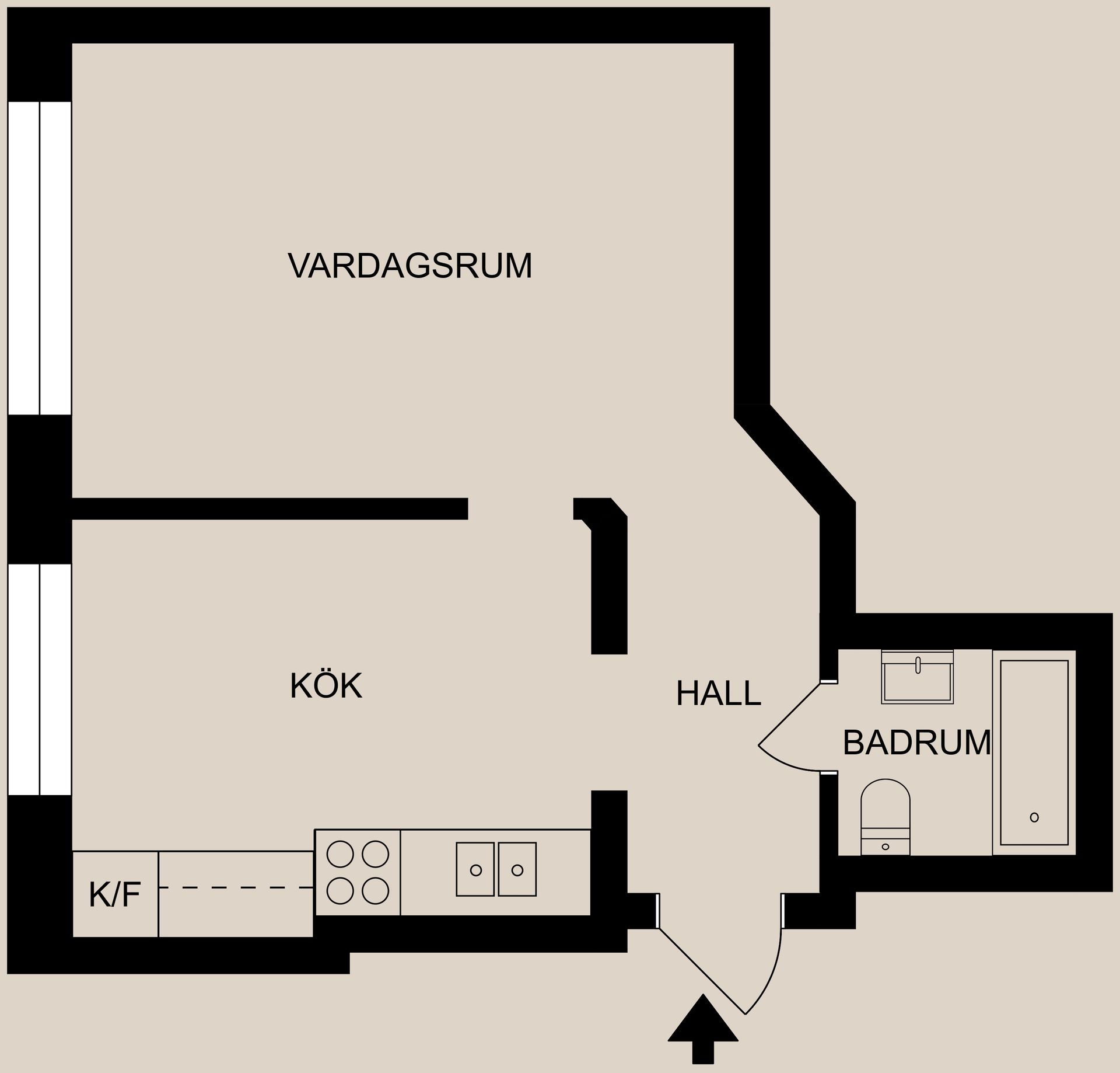 Bostadsrätt, Tingstagatan 5C, Öster, Oxelbergen, Norrköping