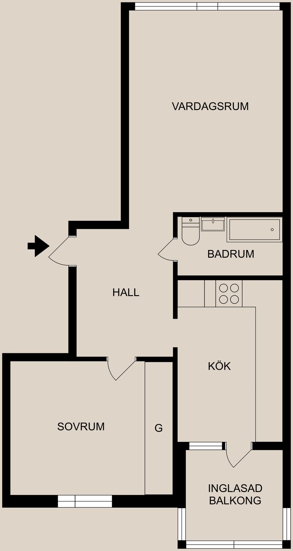 Bostadsrätt, Reenstiernagatan 74, Eneby, Norrköping