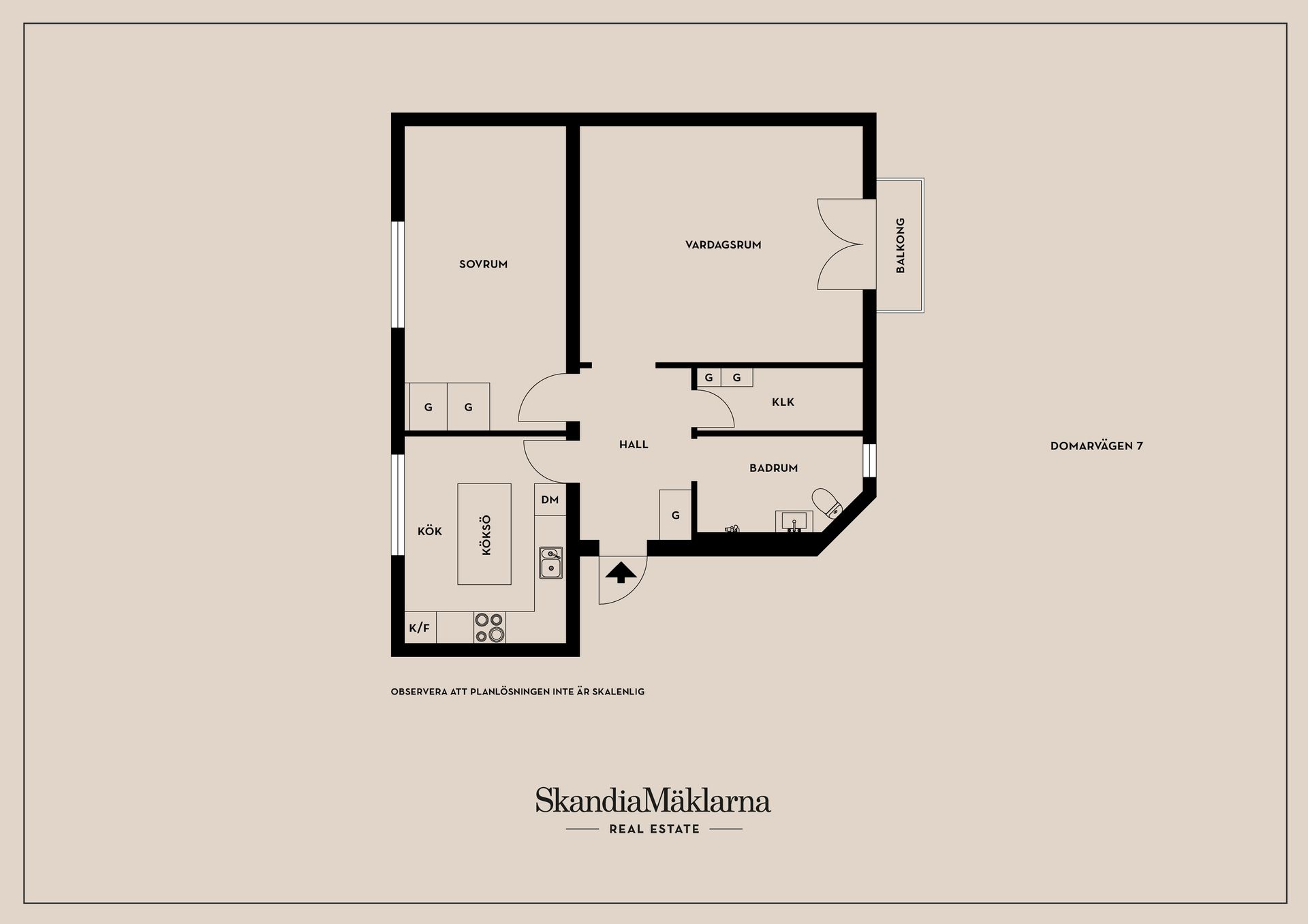 Bostadsrätt, Domarvägen 7, Centrala Huddinge, Huddinge