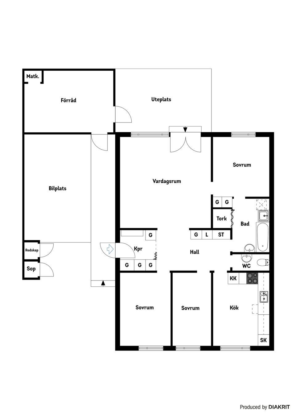 Villa, Radhus, Granvägen 47, Oppeby, Nyköping