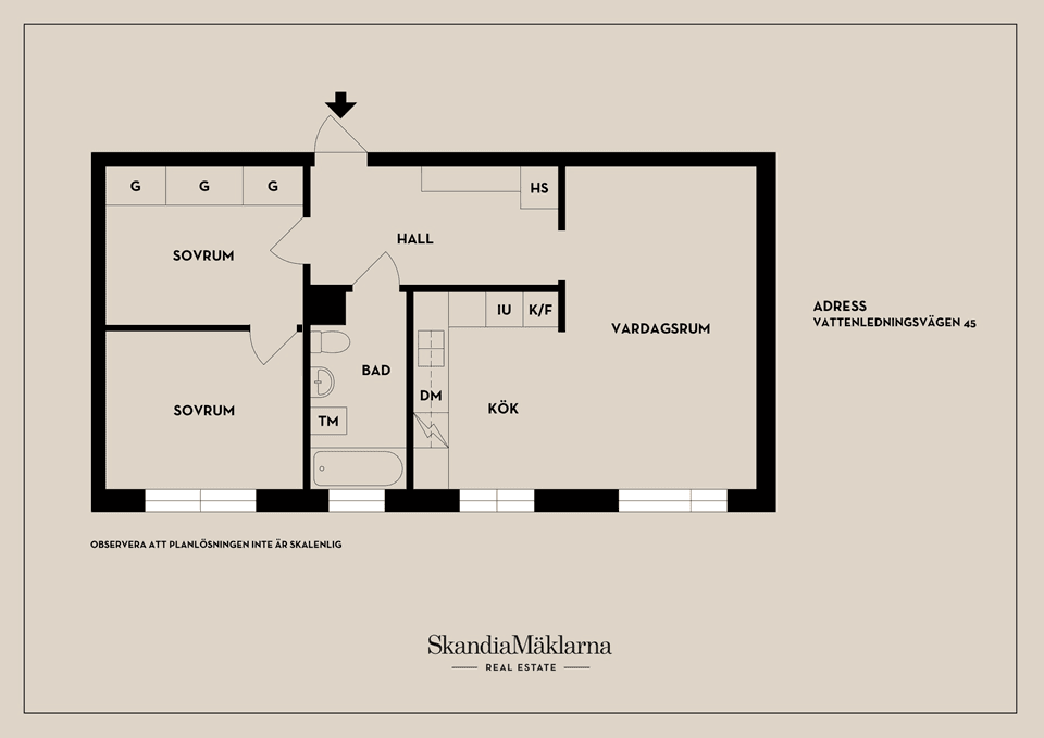Bostadsrätt, Vattenledningsvägen 45, Gamla Midsommarkransen, Stockholm