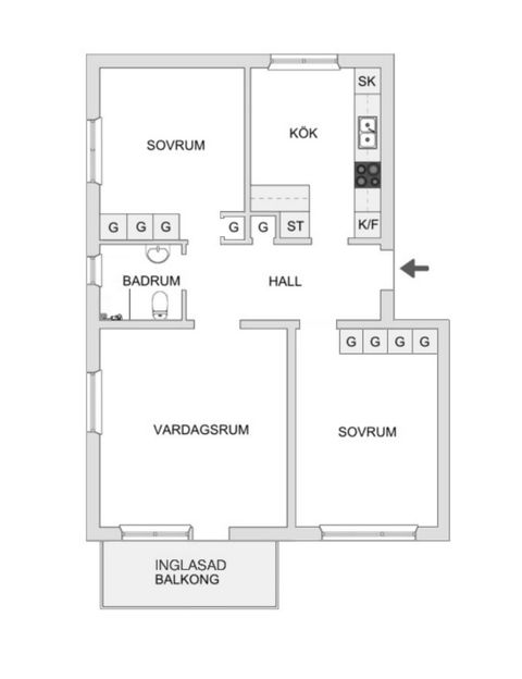 Bostadsrätt, Fjällgatan 4B, Byttorp, Borås