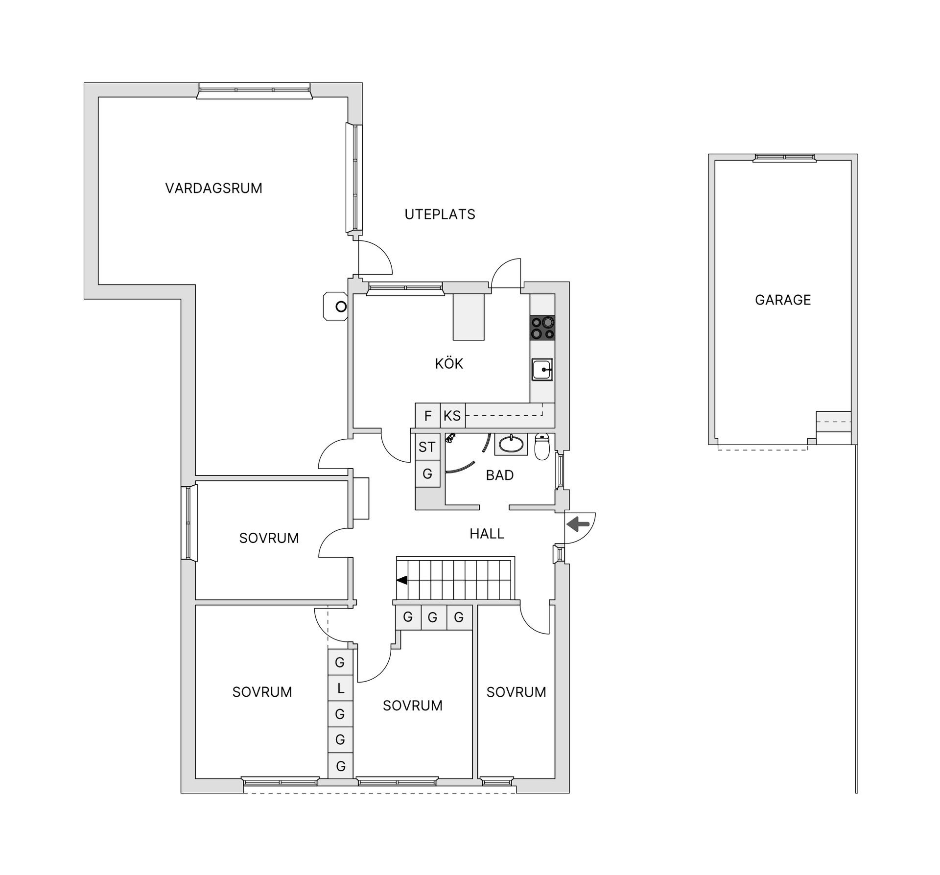 Villa, Östra Bangatan 35, Backarna Sjöbo, Sjöbo