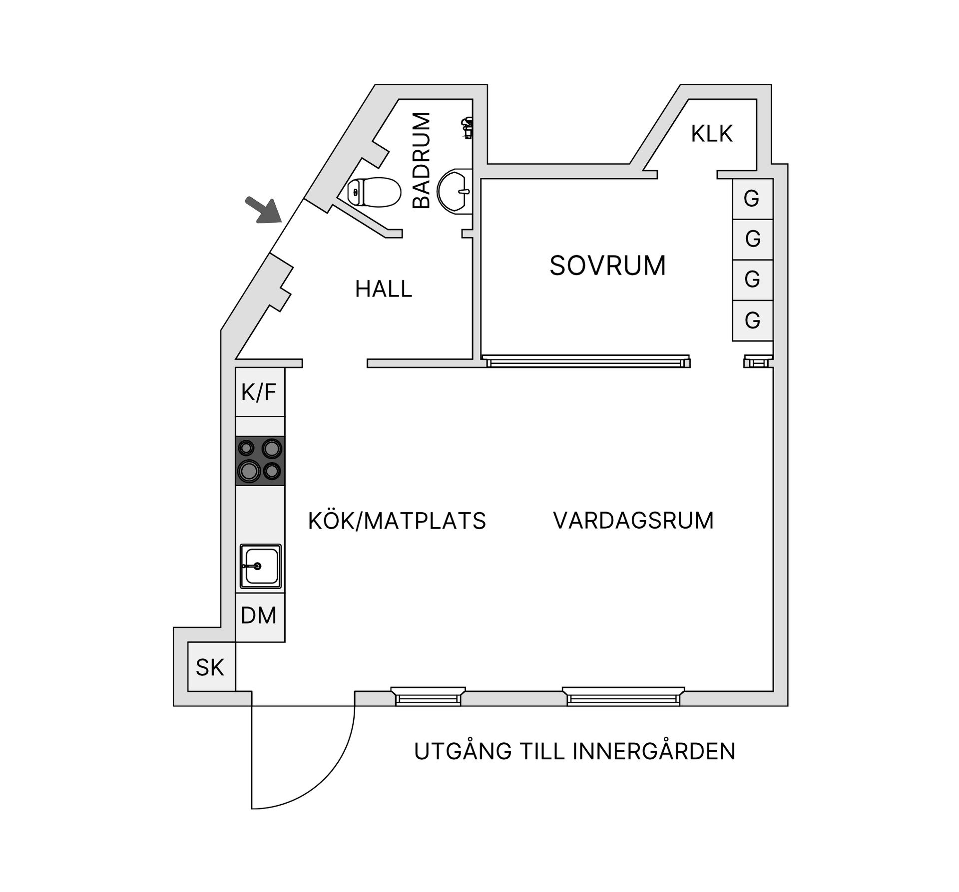 Bostadsrätt, Katarina Bangata 47, Södermalm - SoFo, Stockholm