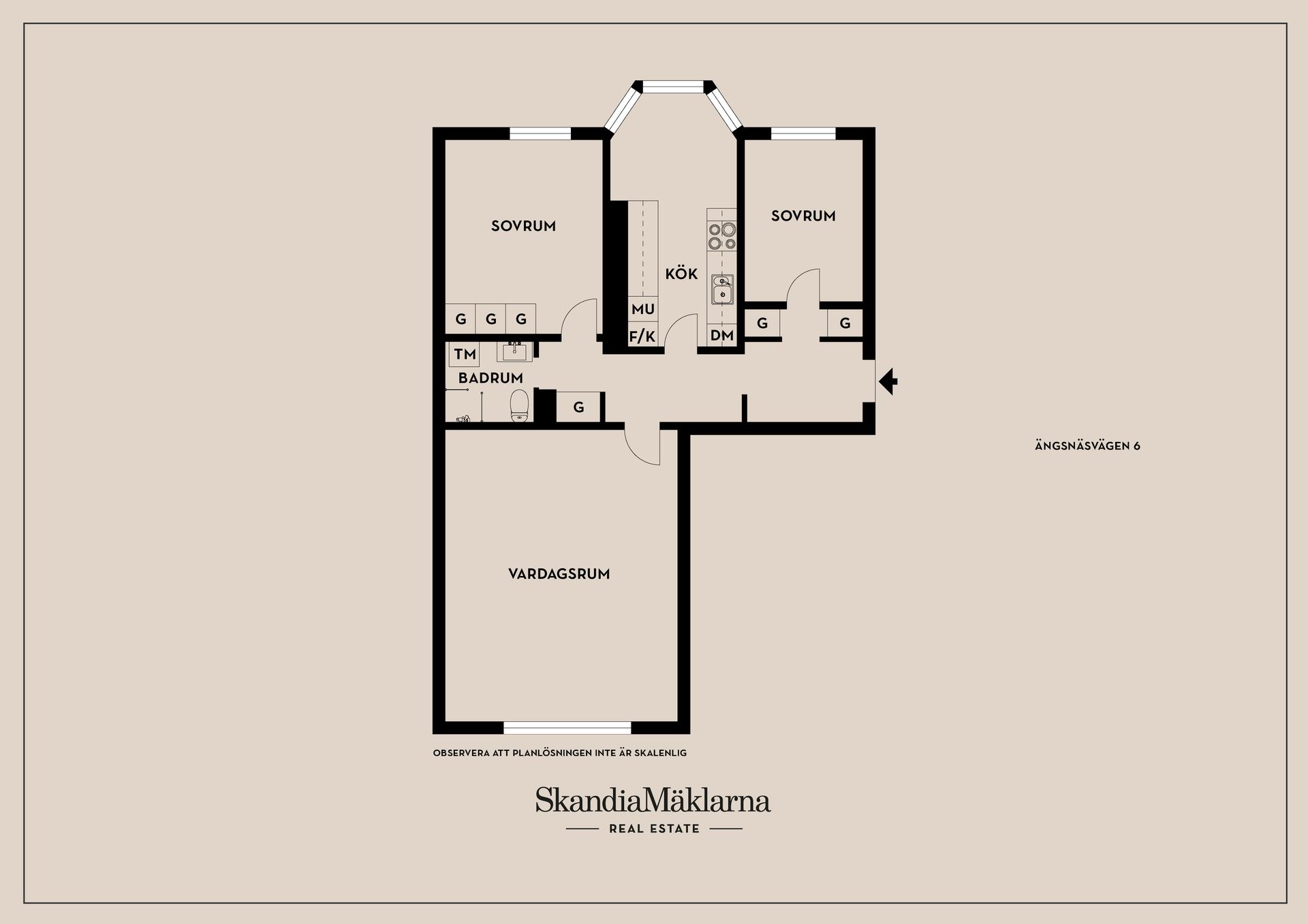 Bostadsrätt, Ängsnäsvägen 6, Centrala Huddinge, Huddinge