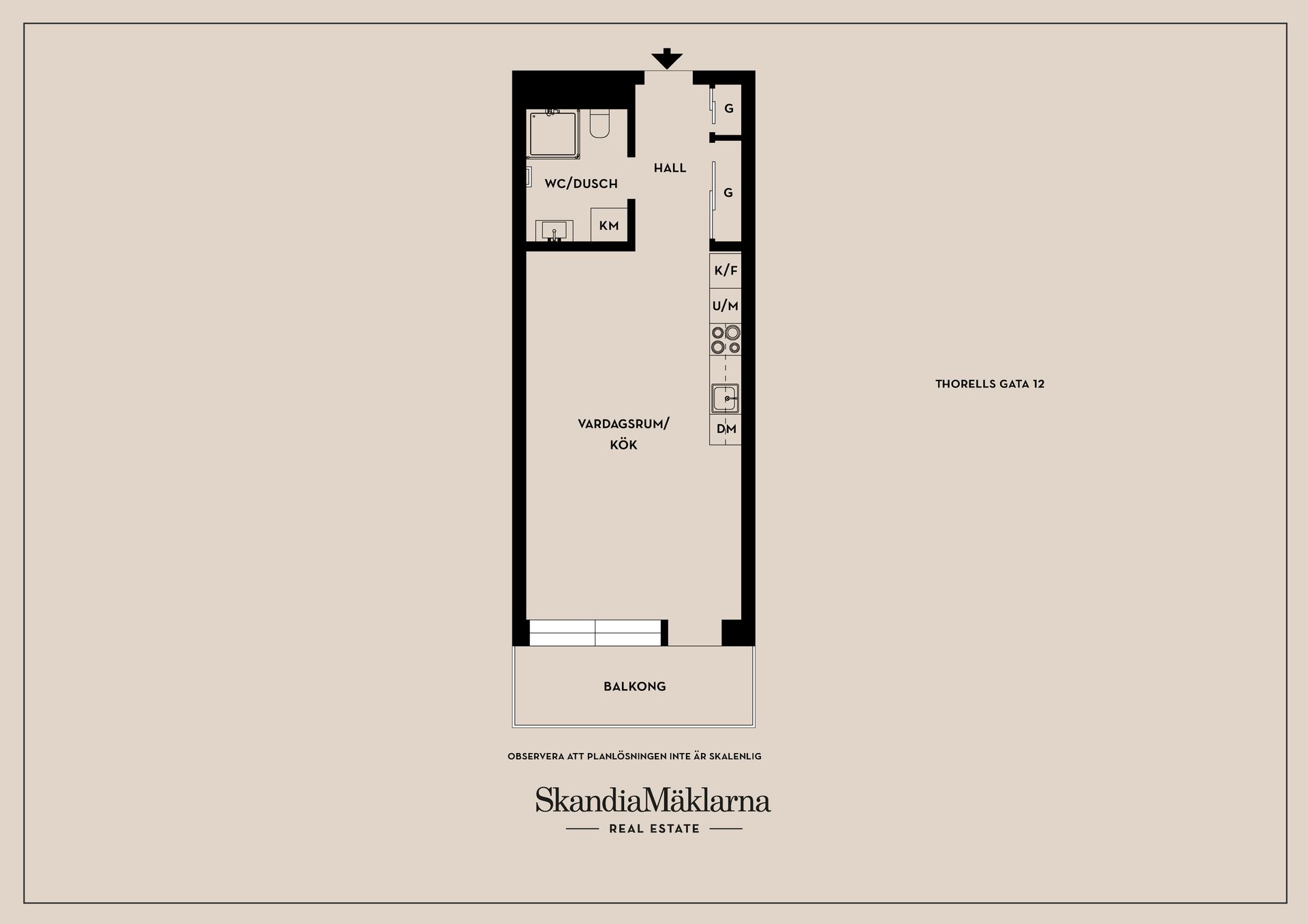 Bostadsrätt, Thorells gata 12, Övre Vasastaden/Centralt, Linköping