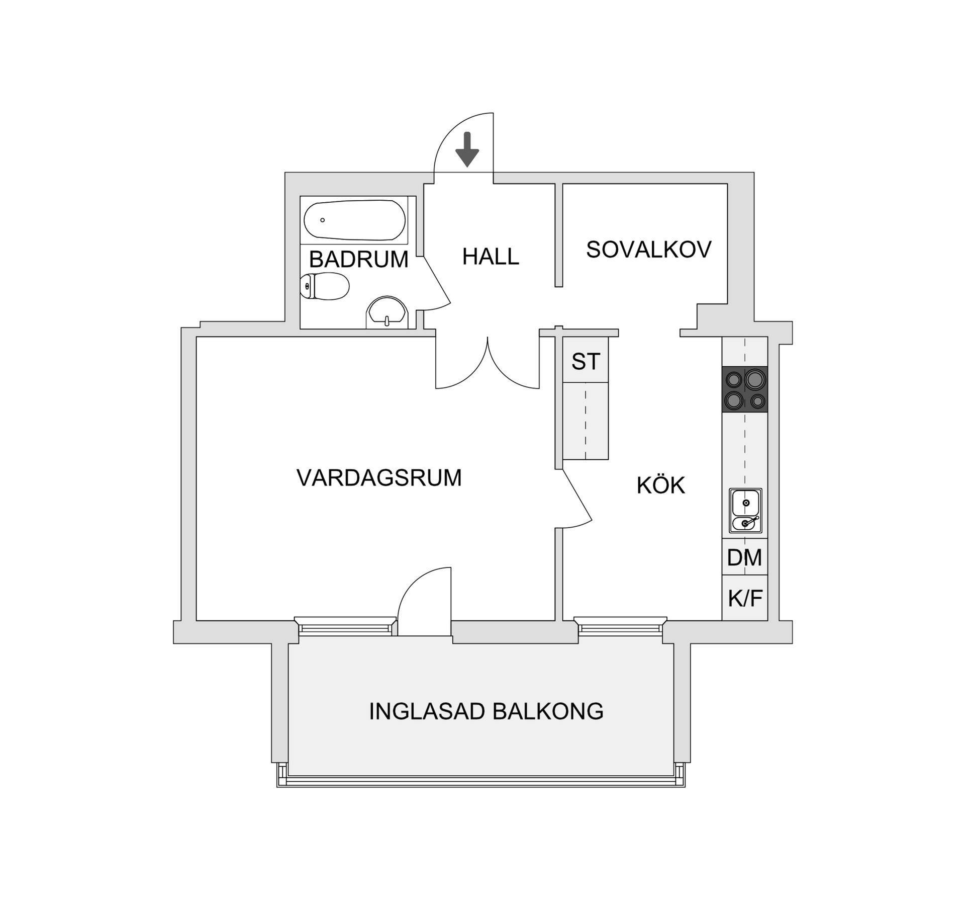 Bostadsrätt, Finntorpsvägen 11, Finntorp, Nacka
