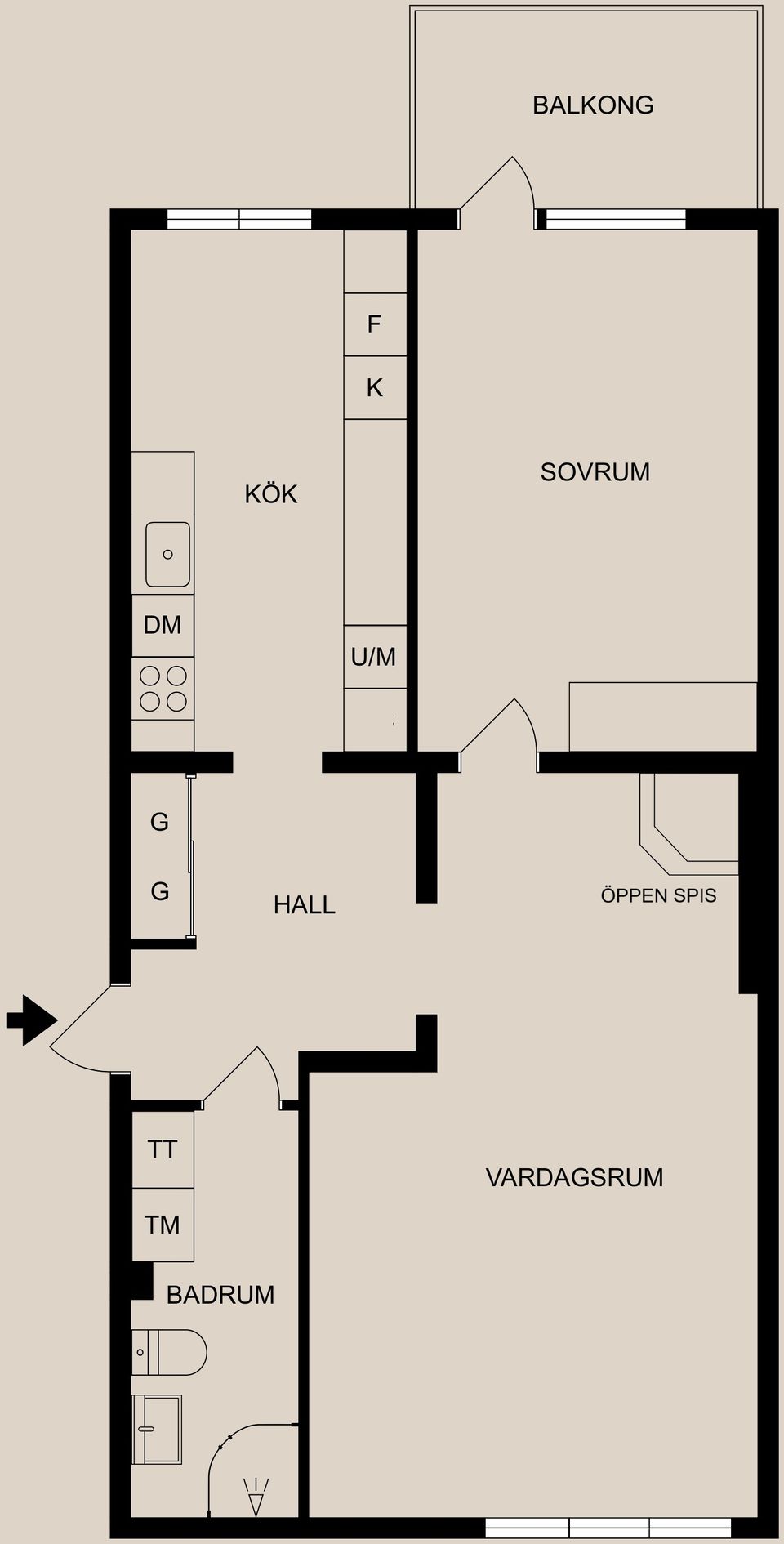 Bostadsrätt, Wadströmsgatan 2A, Söder - Vasaparken, Norrköping