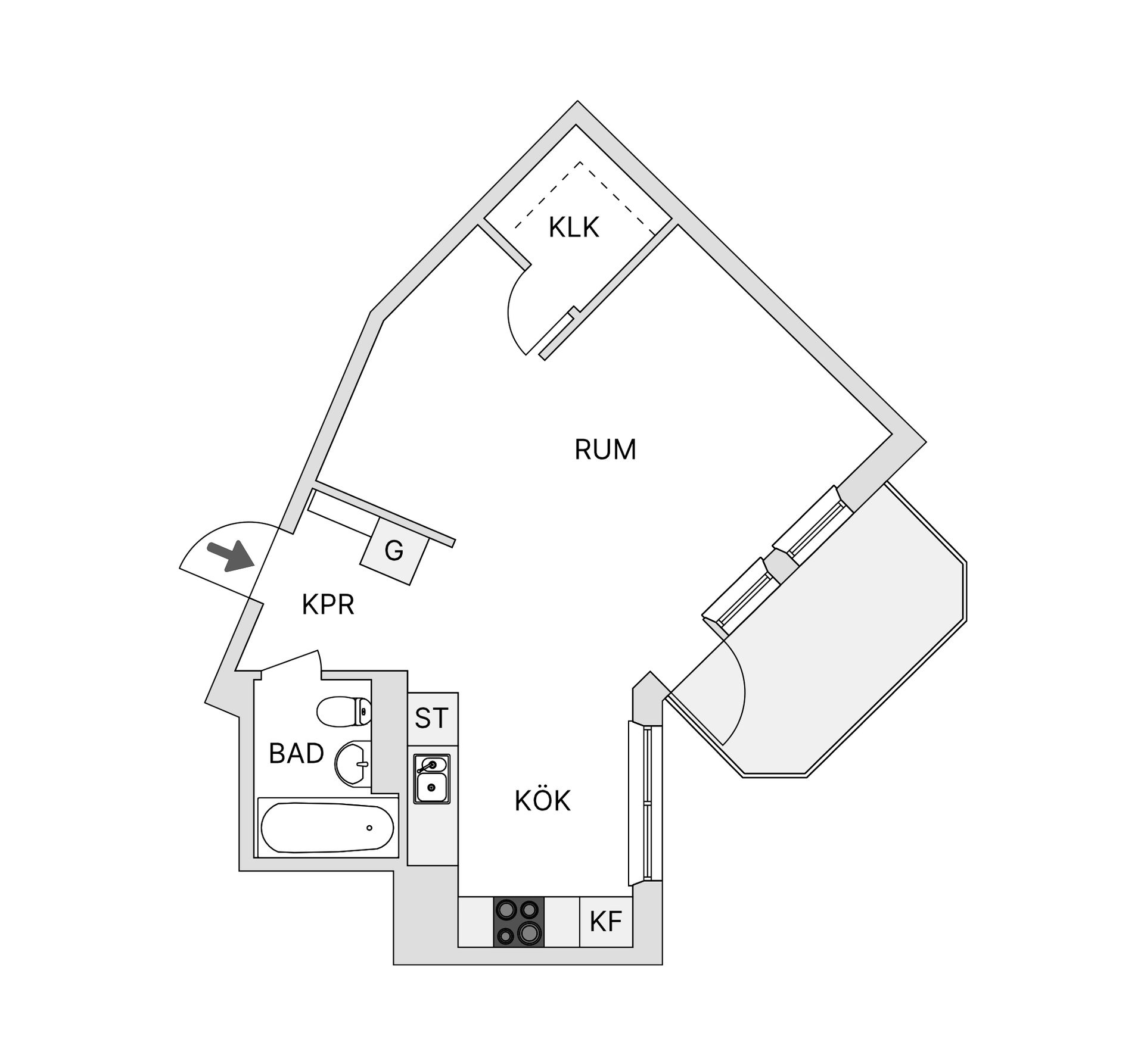 Bostadsrätt, Katrinebergsbacken 20, Liljeholmen, Stockholm