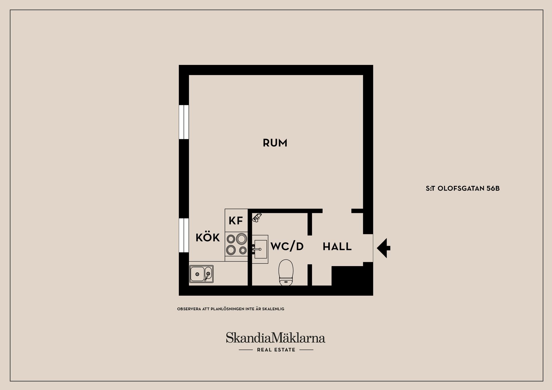 Bostadsrätt, S:t Olofsgatan 56b , Höganäs/Centrum, Uppsala