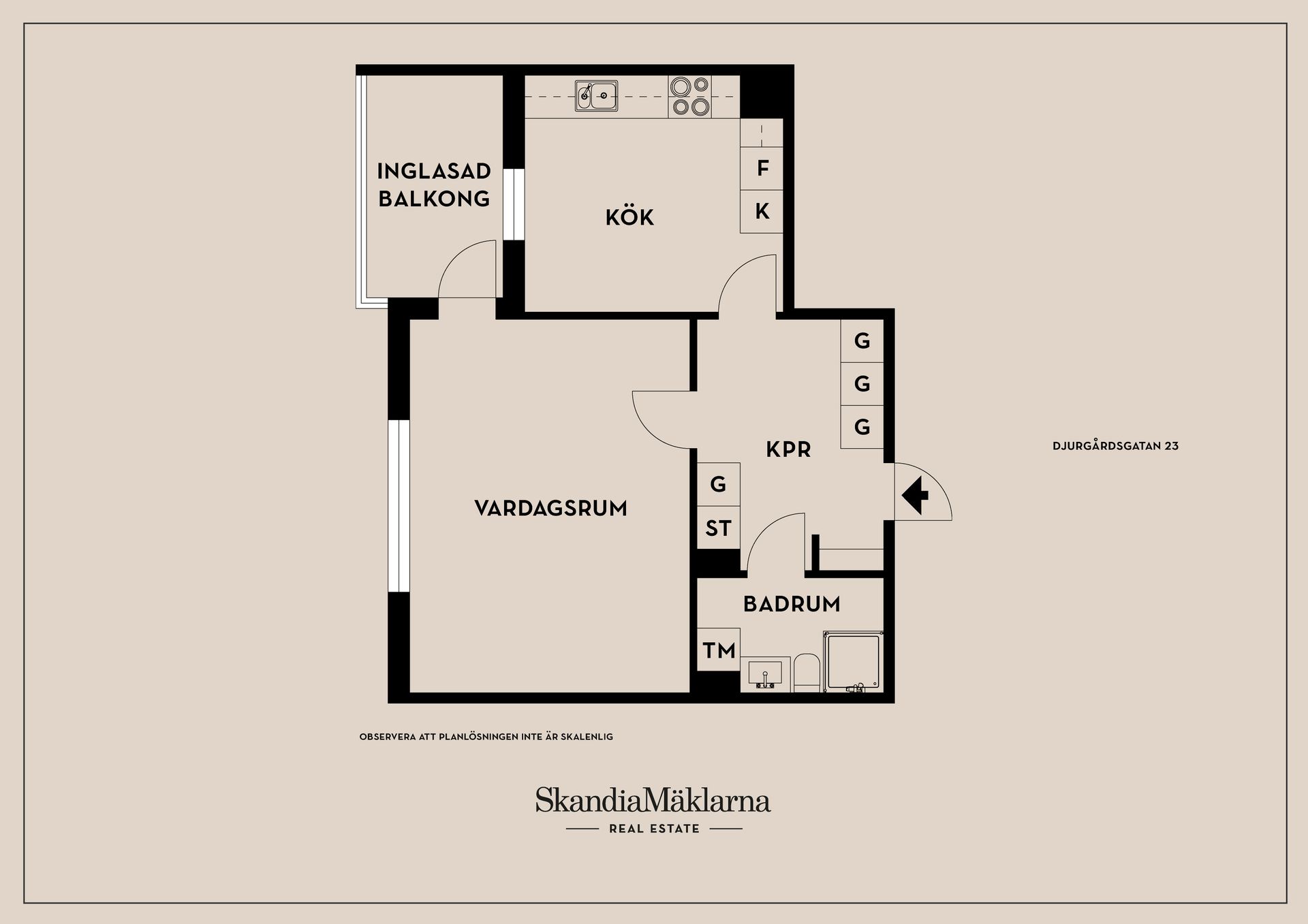 Bostadsrätt, Djurgårdsgatan 23, Centralt, Linköping