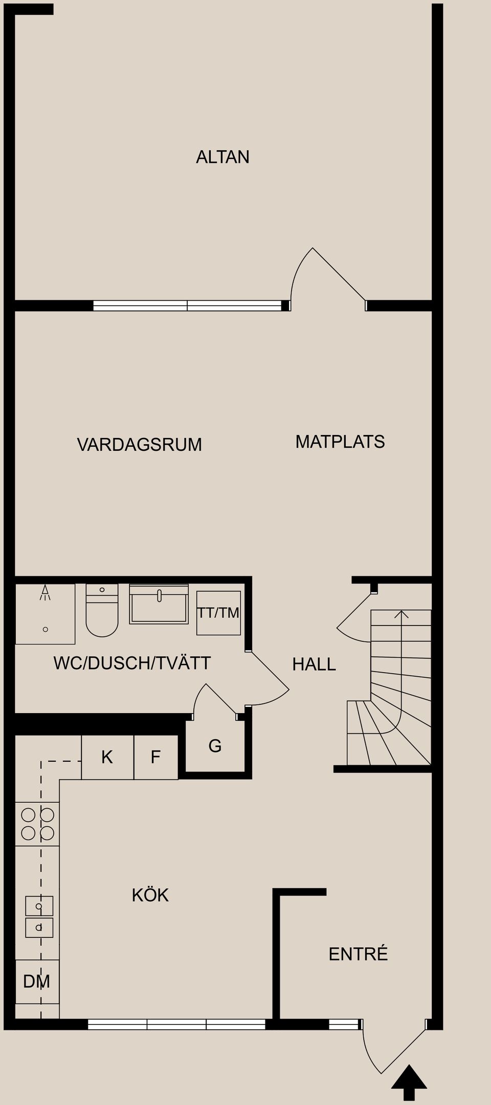 Radhus, Blåsippsvägen 35B, Svärtinge skogsbacke, Norrköping
