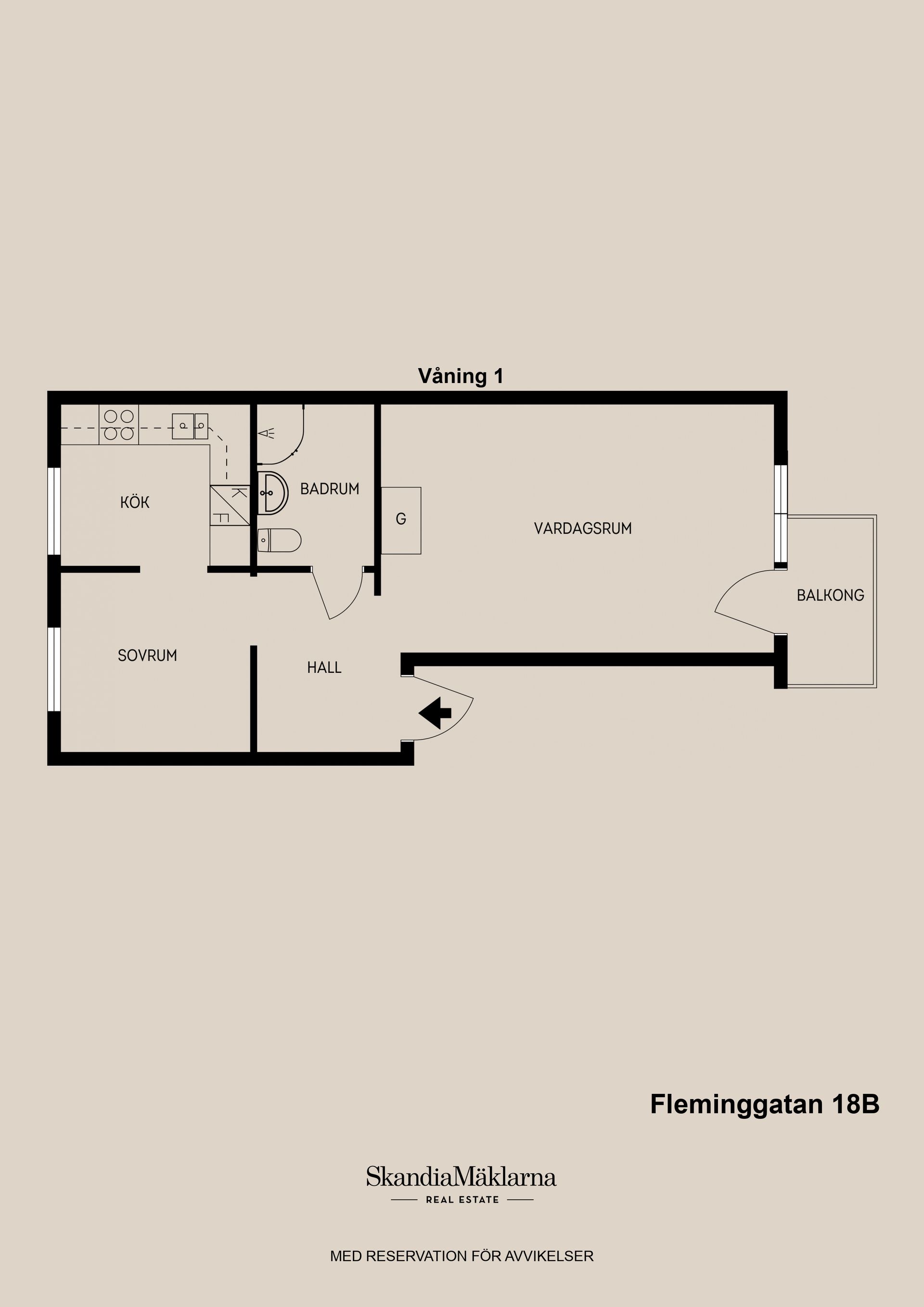 Bostadsrätt, Fleminggatan 18B, Södertull, Gävle