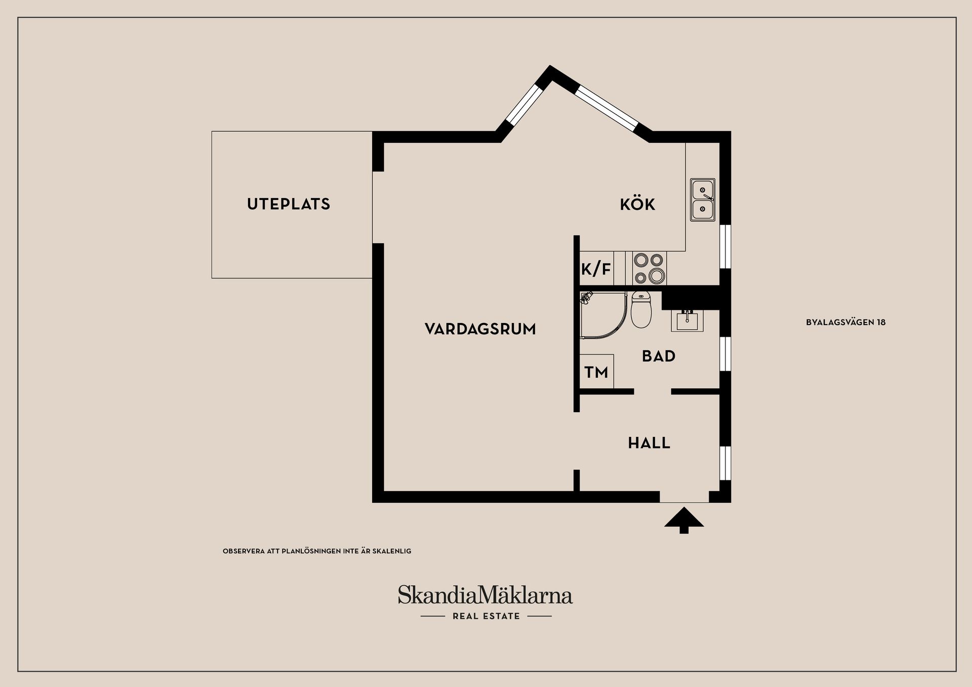 Bostadsrätt, Byalagsvägen 18, Centrala Stuvsta, Huddinge