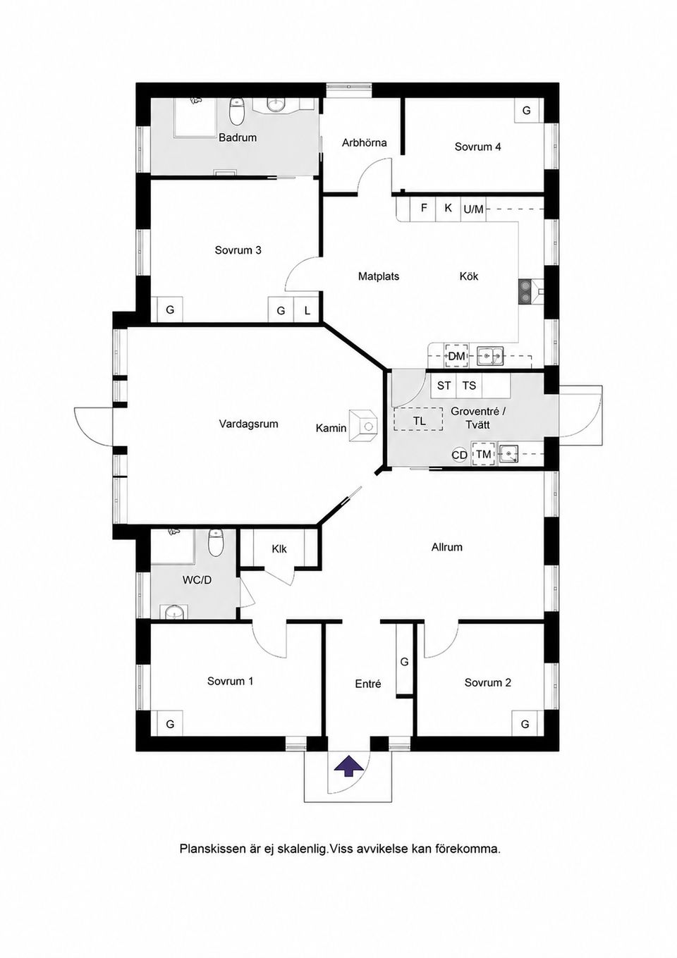 Villa, Krokvägen 1, Frösakull, Halmstad