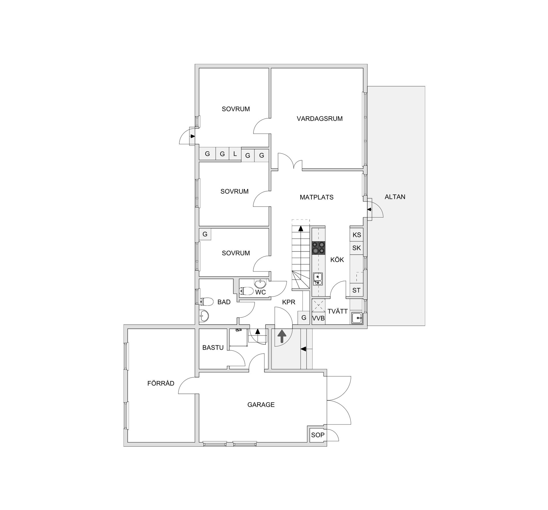 Villa, Stjärnstigen 6, Mosebacke, Gällivare