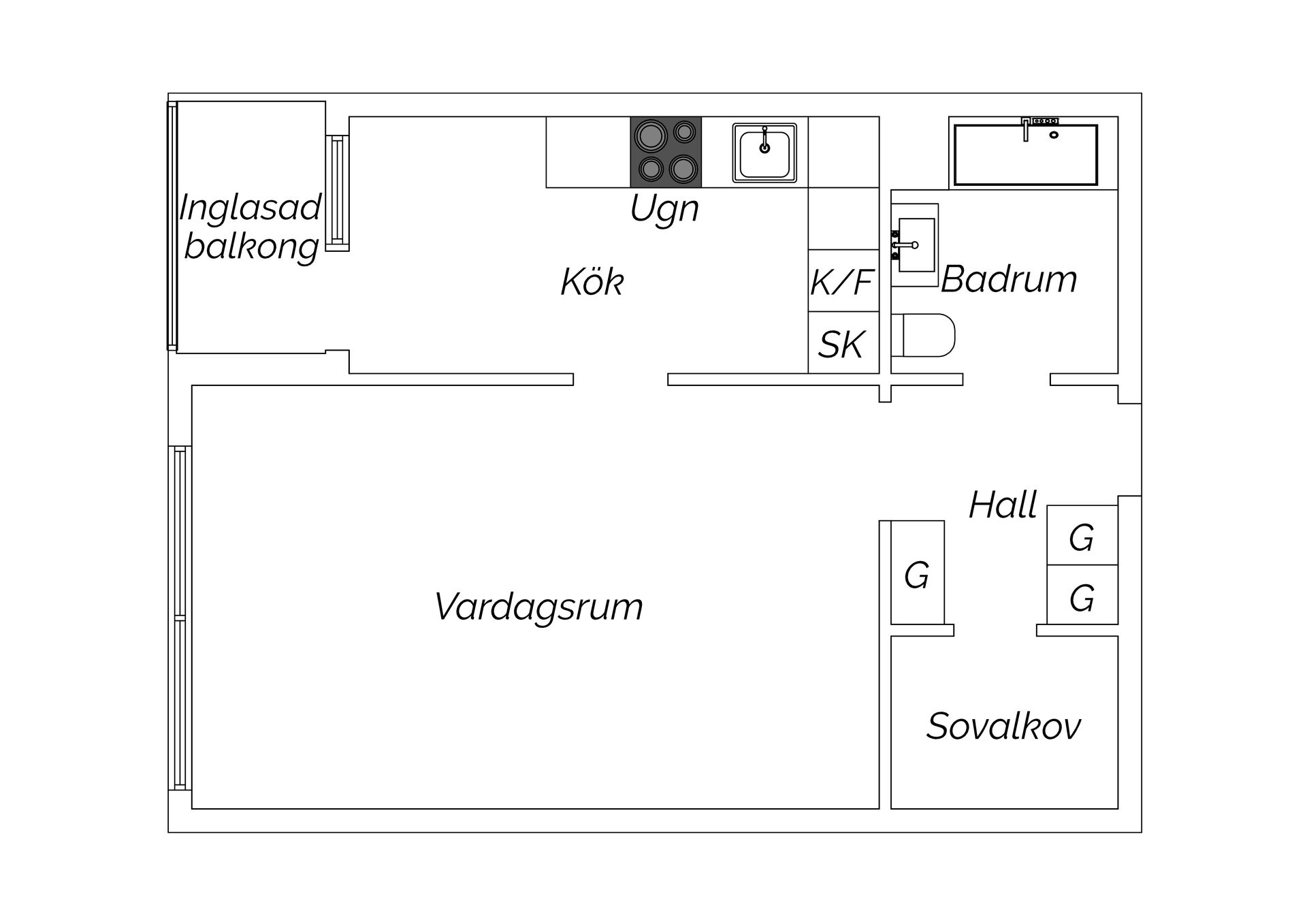 Bostadsrätt, Västra vägen 72, Granlo, Sundsvall