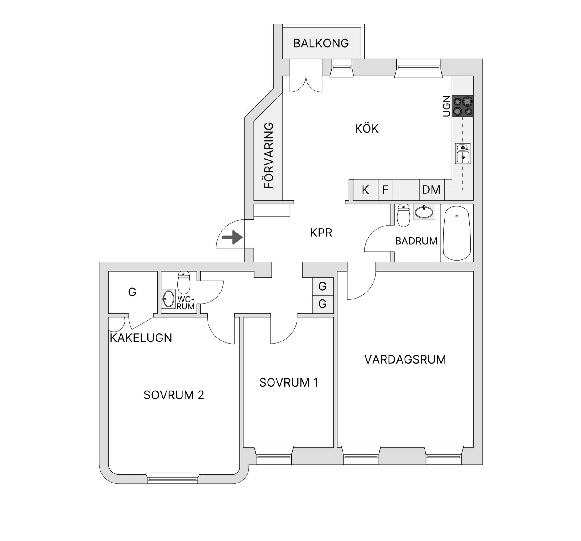 Bostadsrätt, Bondegatan 5B, 2 tr, Stockholm