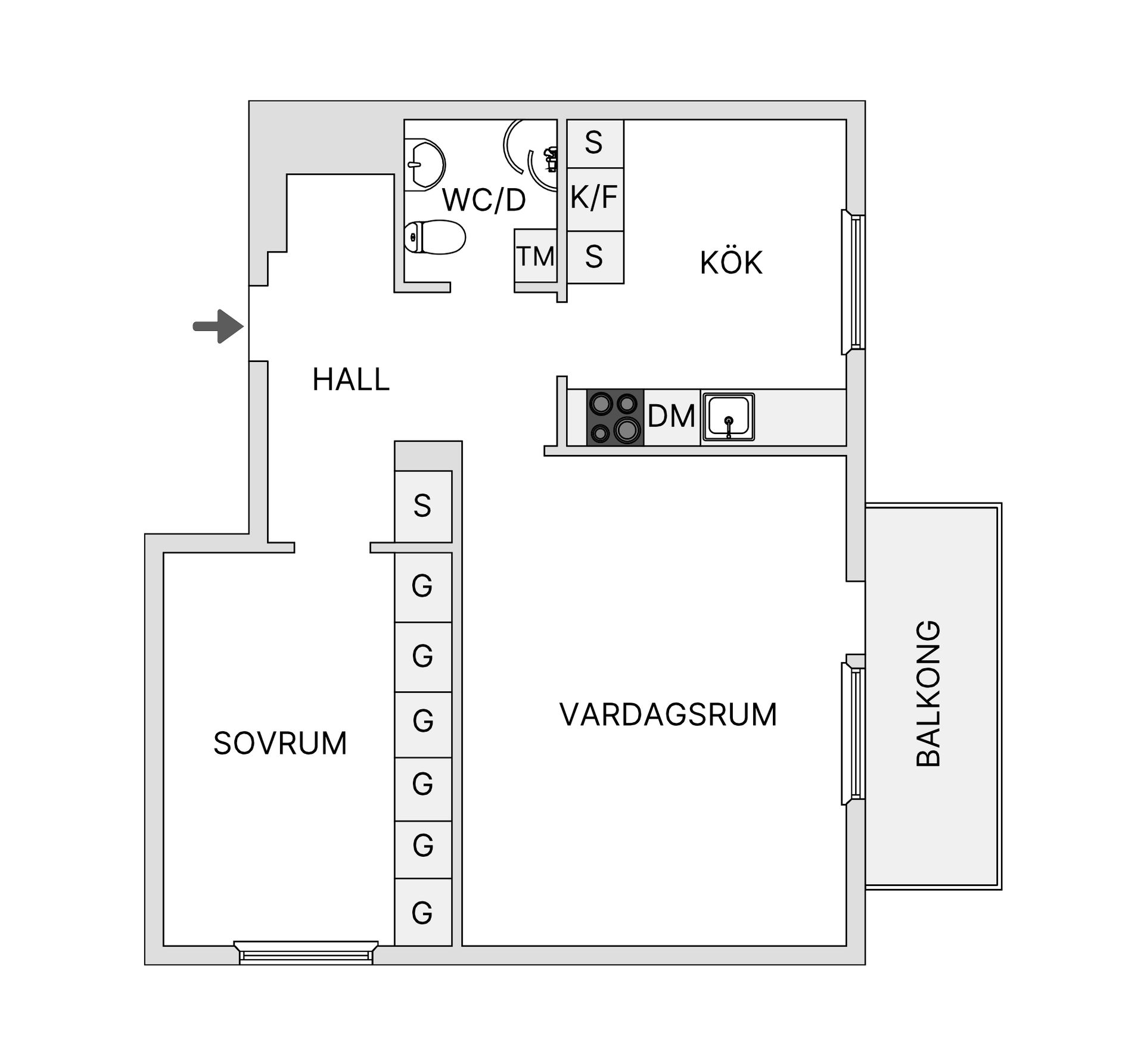 Bostadsrätt, Hertig Knutsgatan 37A, Centralt Öster, Halmstad
