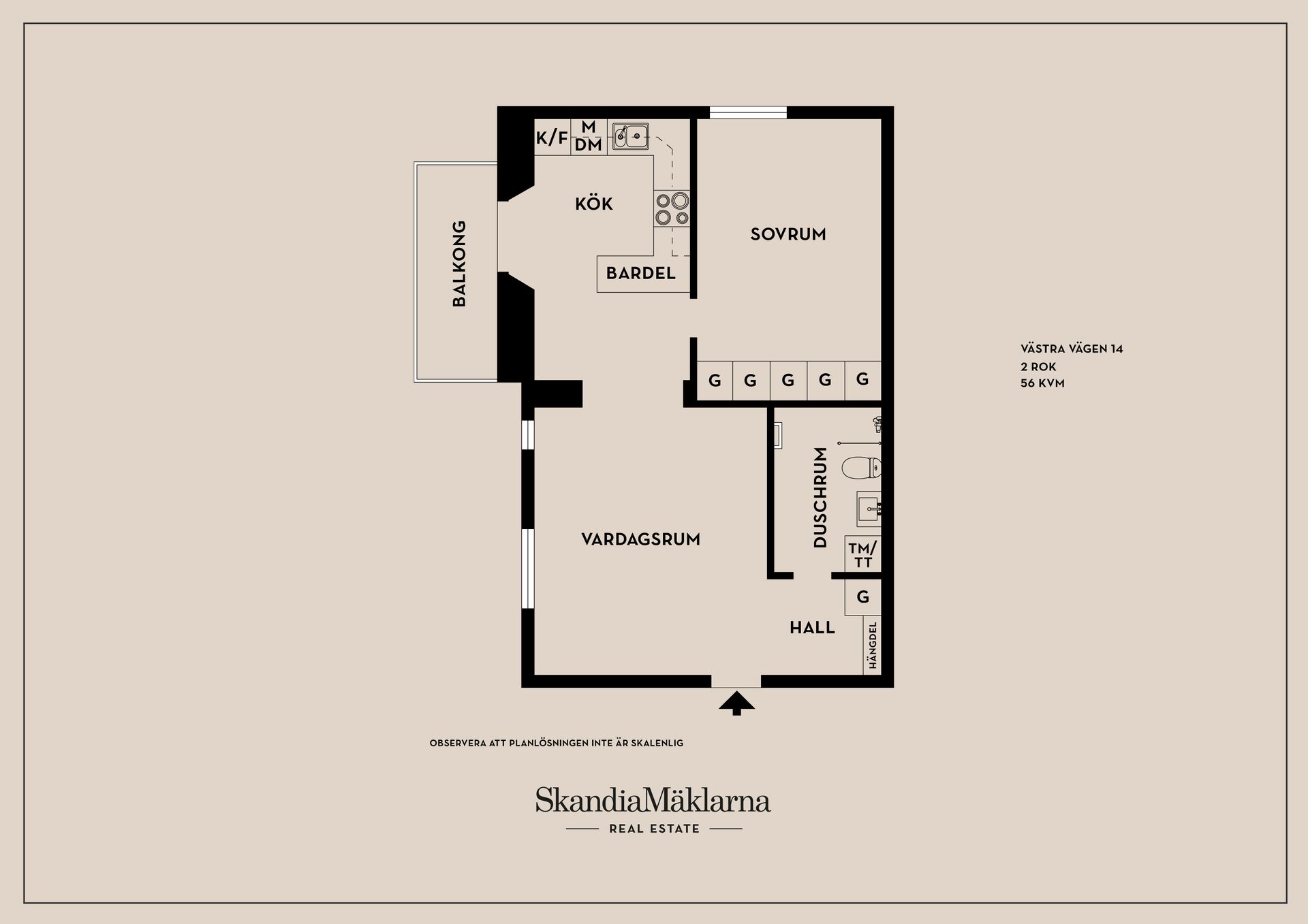 Bostadsrätt, Västra vägen 14, Centralt, Linköping