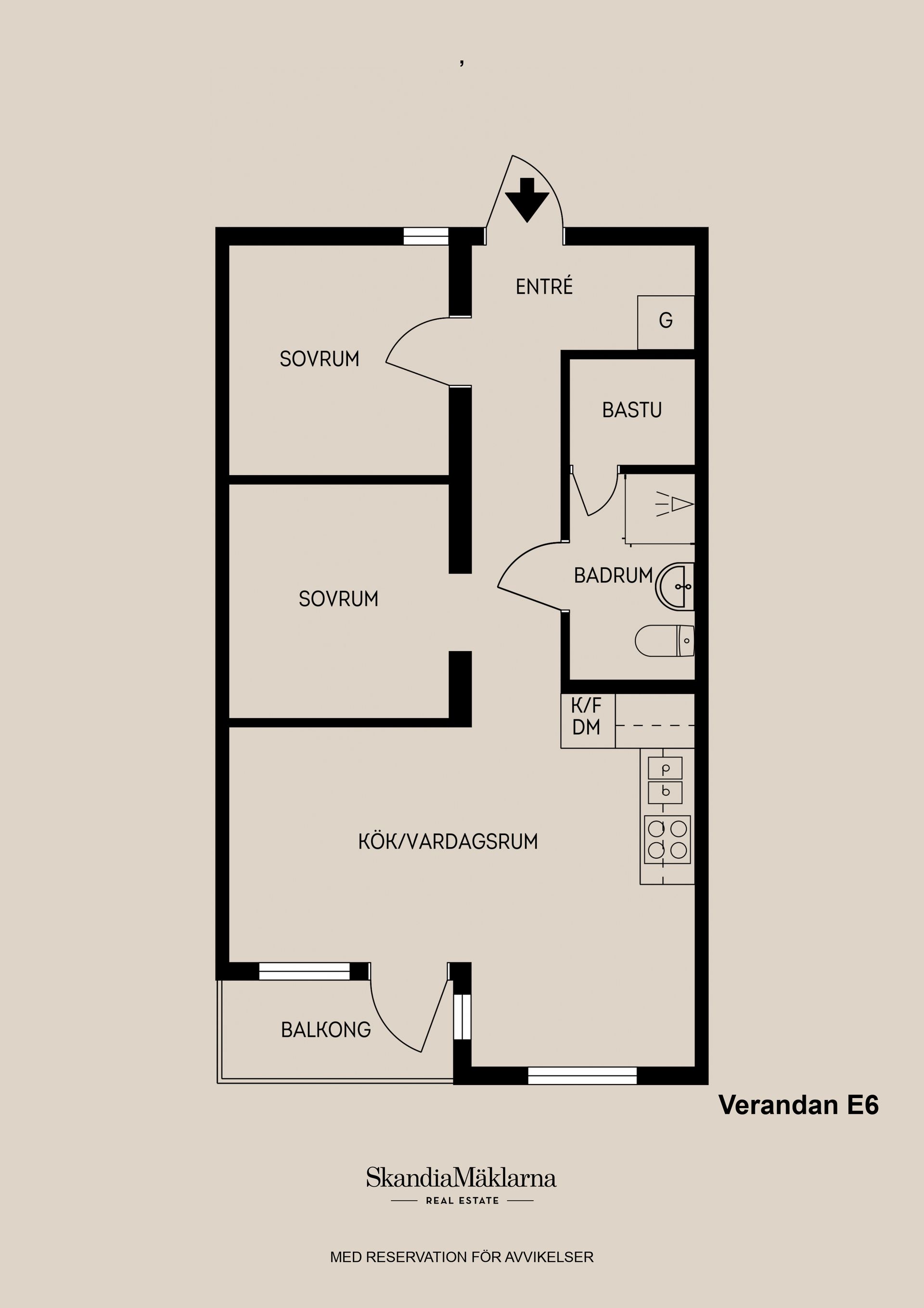 Bostadsrätt, Verandan E6 - Karins väg 4, Kungsberget, Sandviken