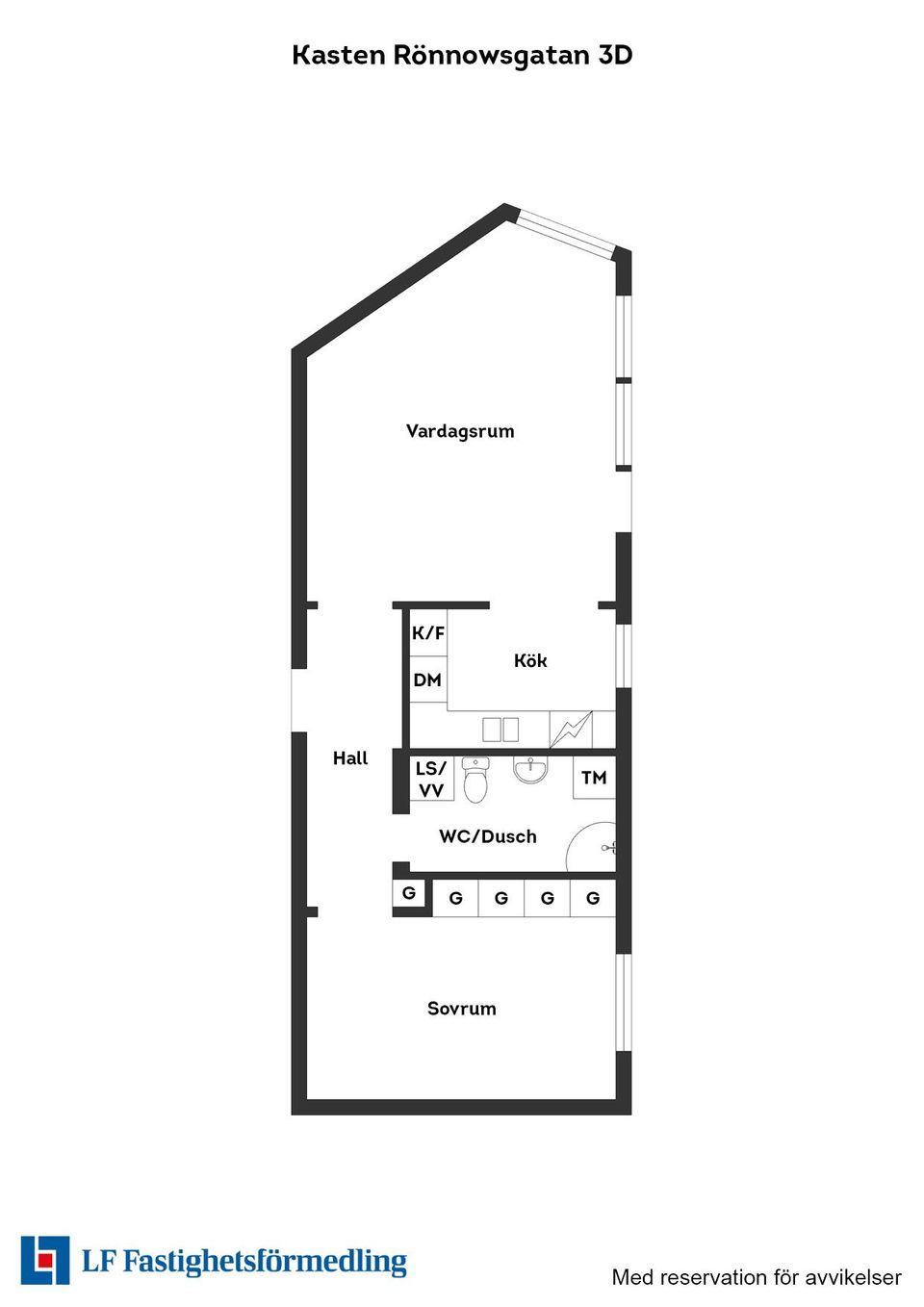 Bostadsrätt, Kasten Rönnowsgatan 3D, Centrum, Halmstad