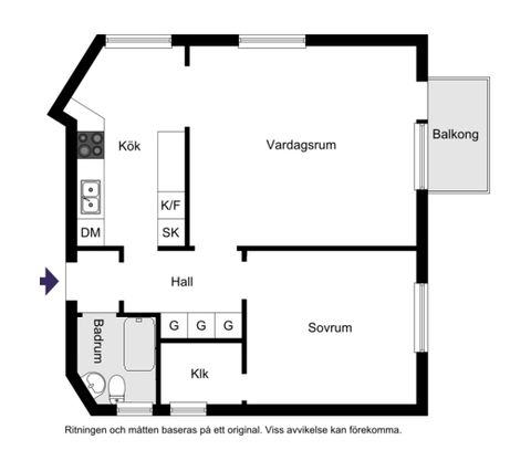 Bostadsrätt, Sjöbjörnsvägen 38, vån 2/3, Gröndal, Stockholm