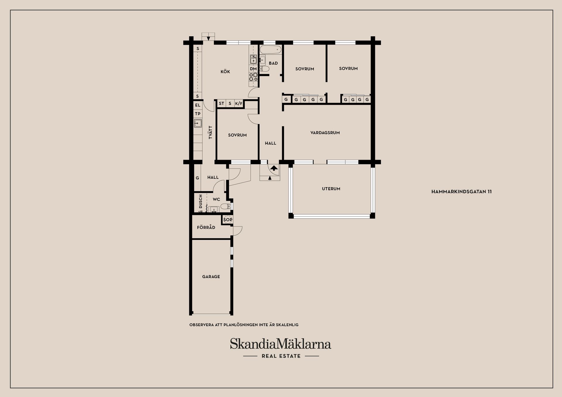 Radhus, Hammarkindsgatan 11, Gottfridsberg/Tornhagen, Linköping