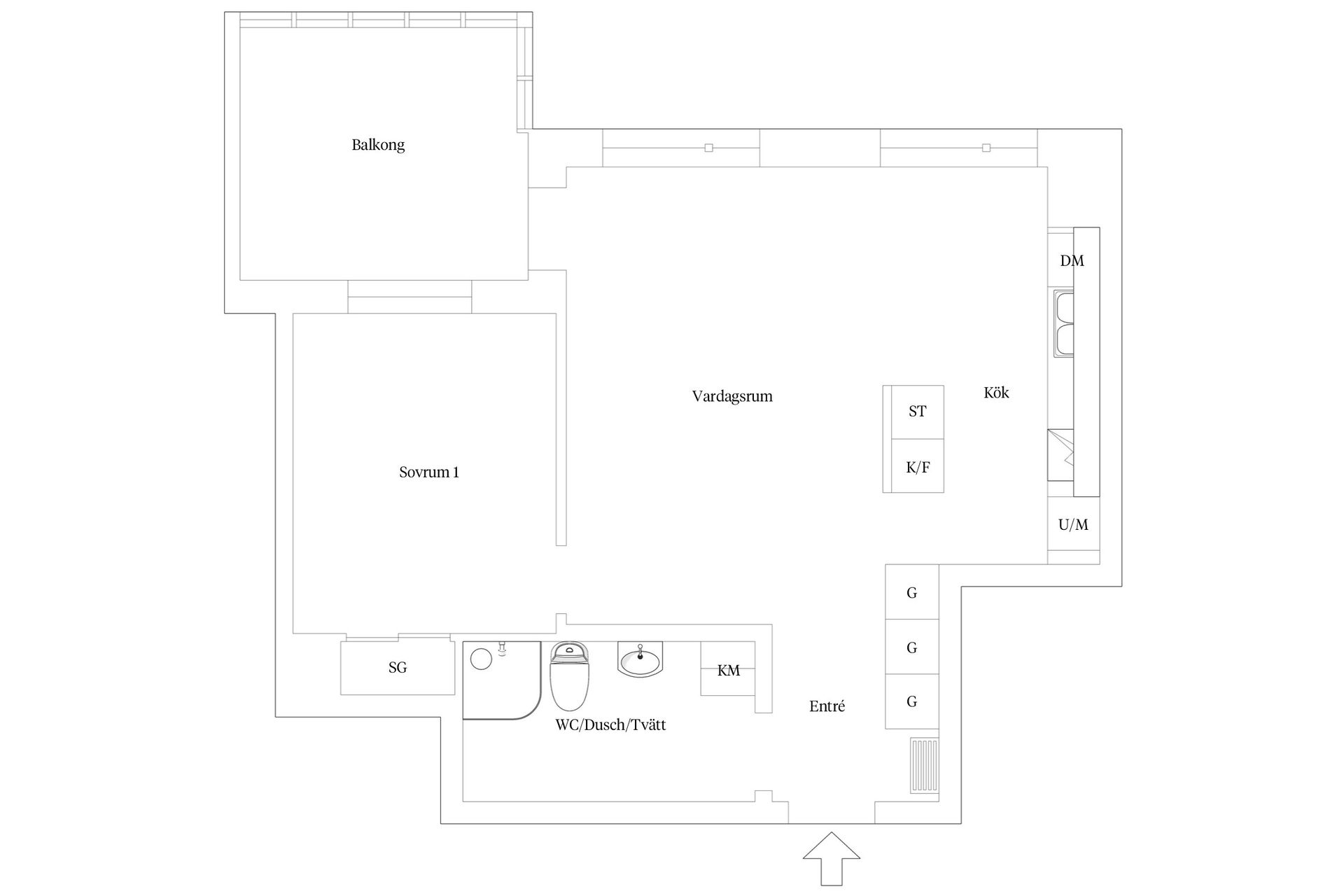 Bostadsrätt, Klumbergsvägen 4B, Centrum, Varberg
