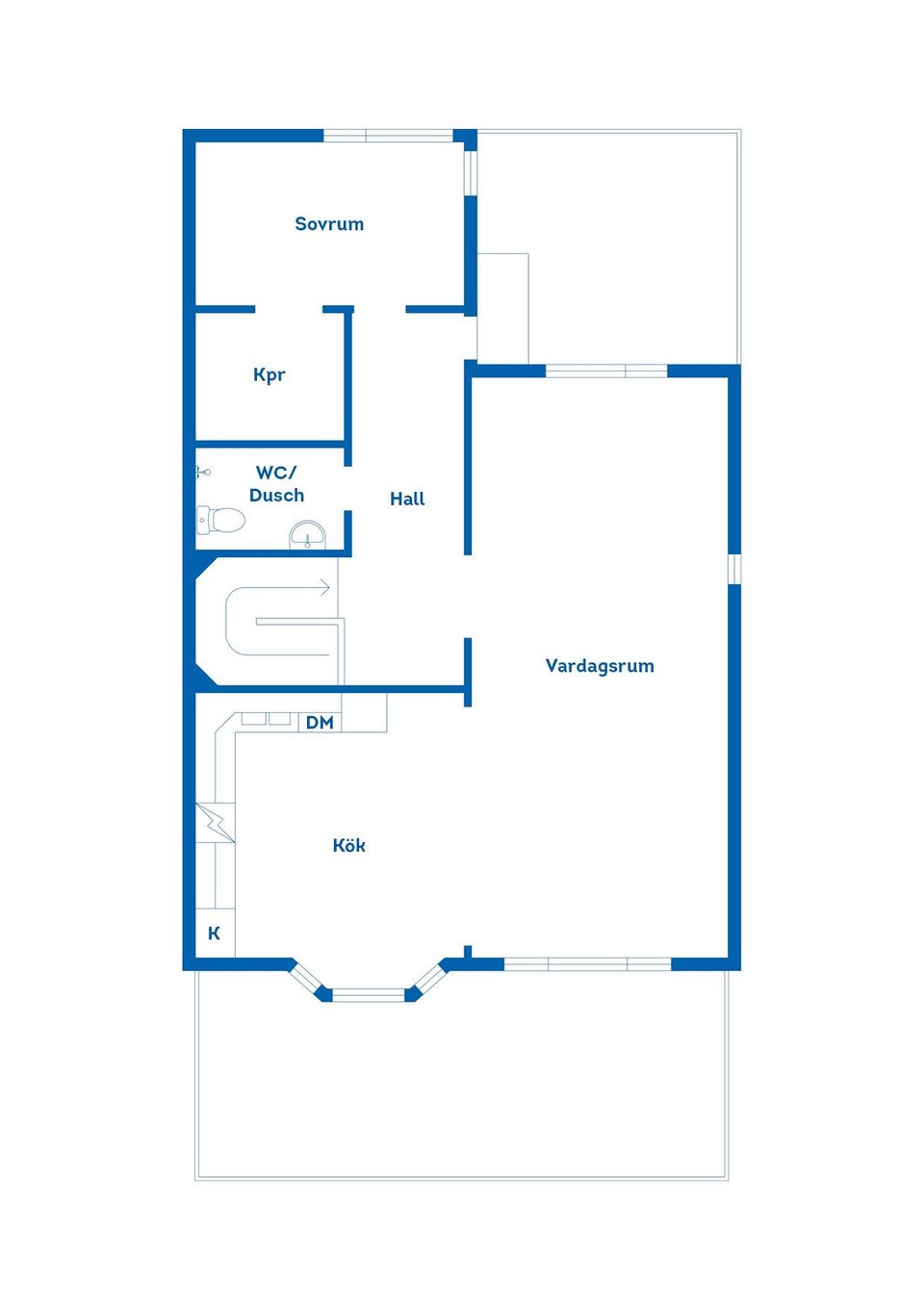 Villa, Radhus, Marsgatan 8, Ängshöjden, Sala