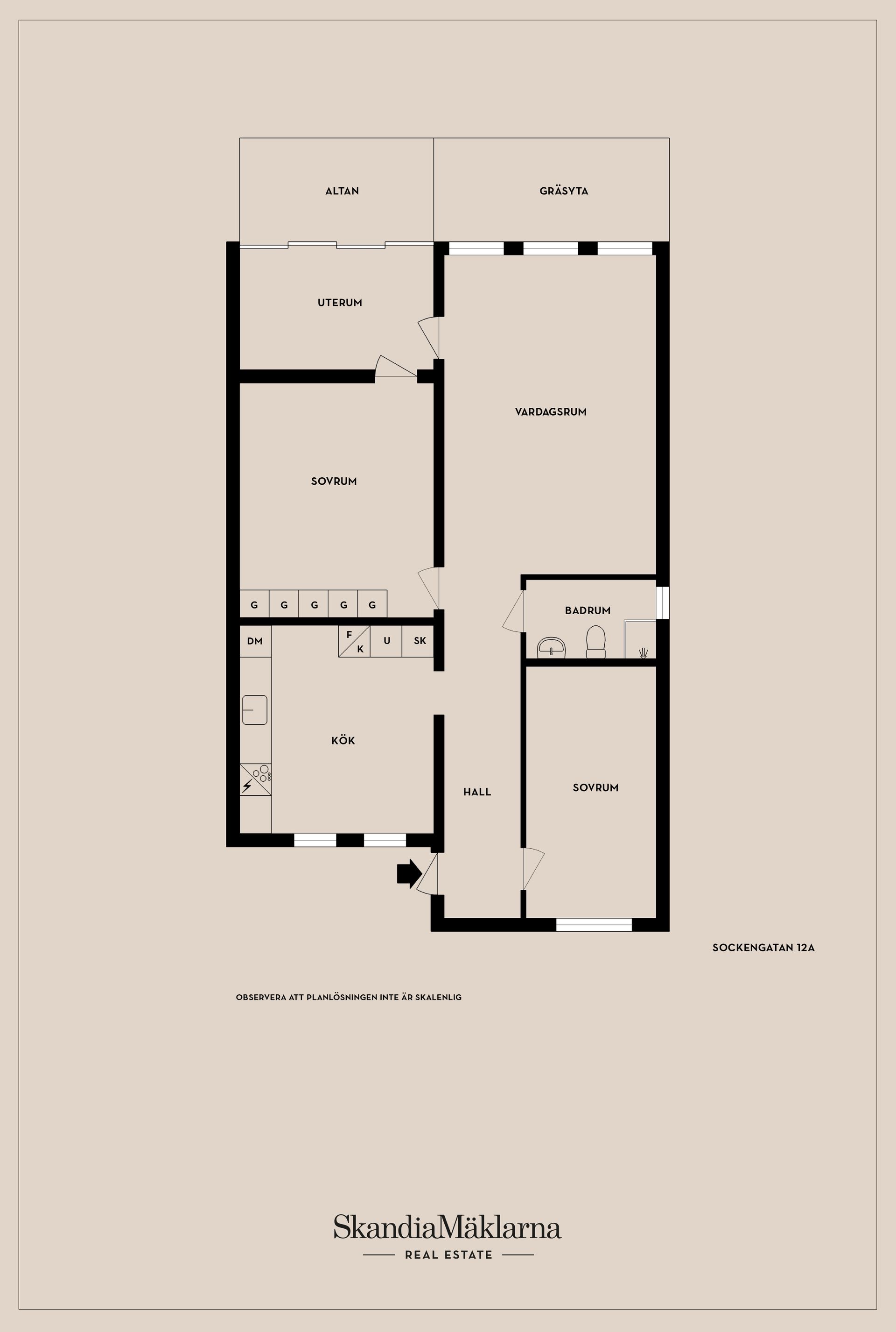 Bostadsrätt, Sockengatan 12A, Rosengården, Helsingborg