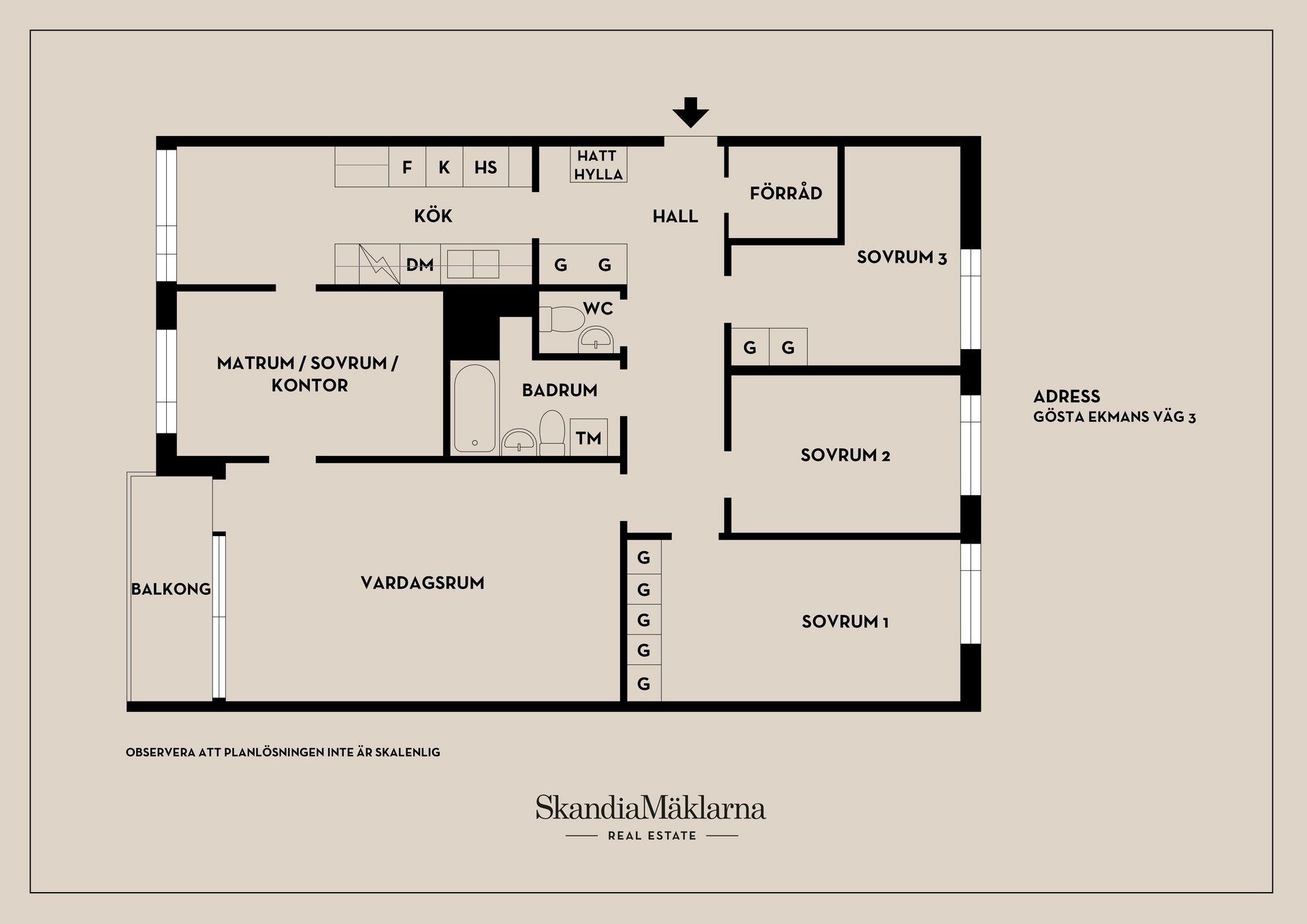 Bostadsrätt, Gösta Ekmans Väg 3, Hägersten