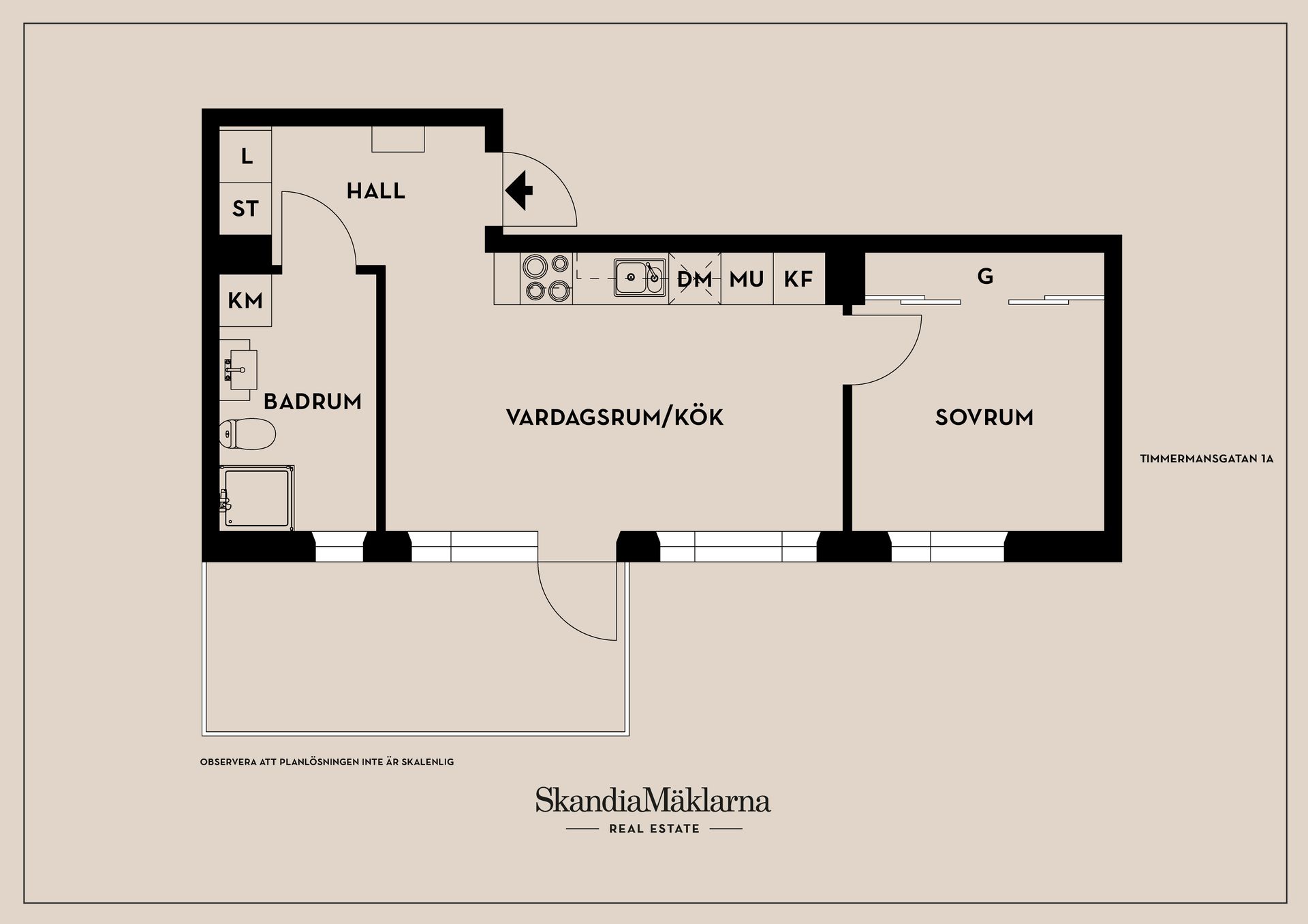 Bostadsrätt, Timmermansgatan 1A, Centralt/Vasastaden, Linköping