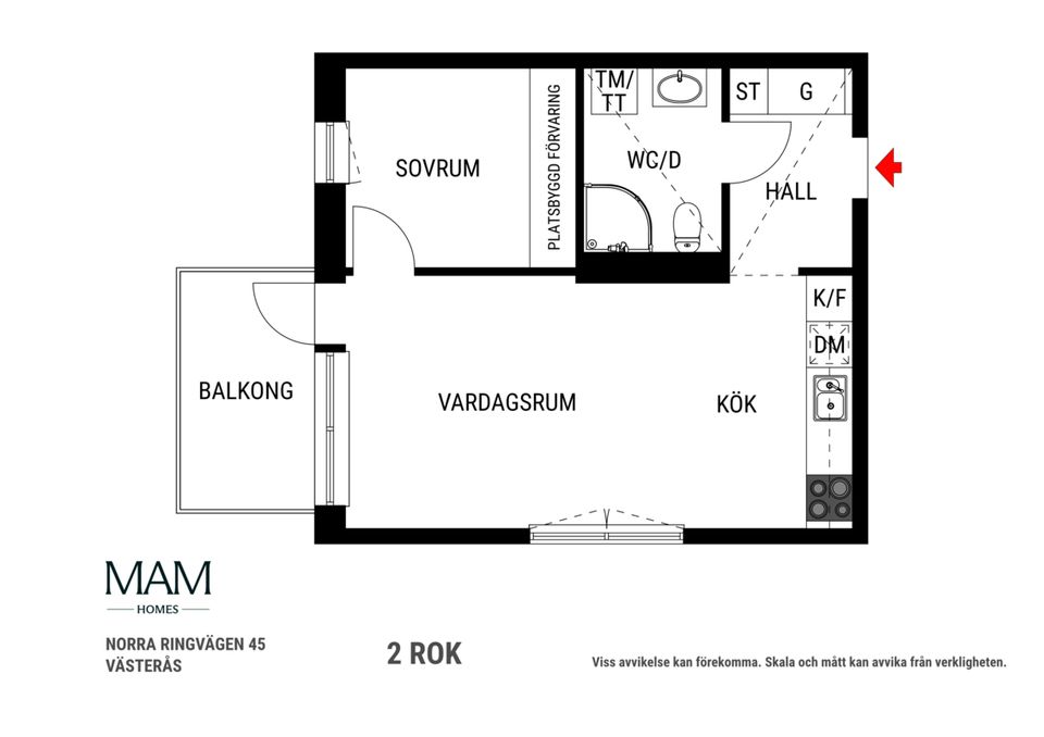 Bostadsrätt, Norra Ringvägen 45, Centrum, Västerås