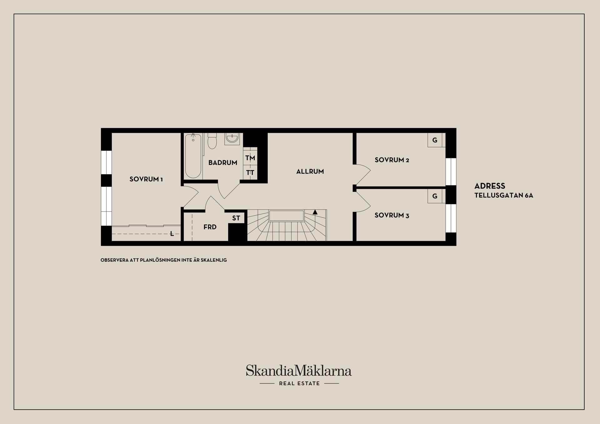 Radhus, Tellusgatan 6A, Telefonplan, Stockholm