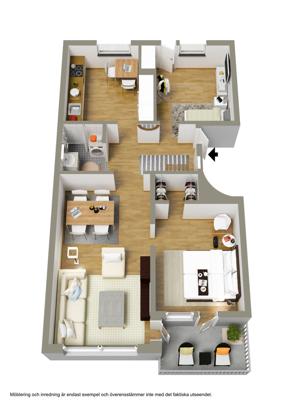 Bostadsrätt, Munkebergsgatan 46, Mjölkudden, Luleå