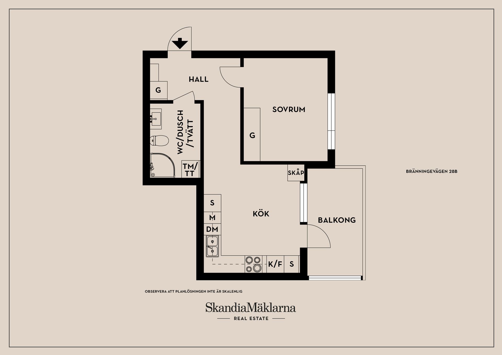 Bostadsrätt, Bränningevägen 28B, Årsta, Stockholm