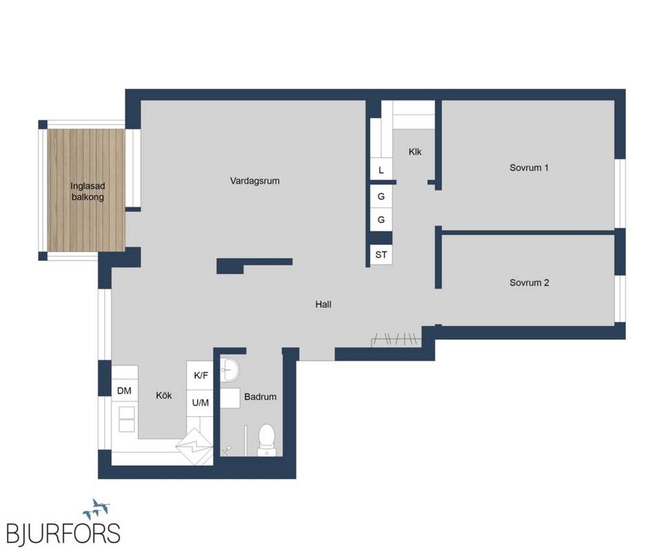 Bostadsrätt, Bergsgatan 32A, Centralt, Sundsvall