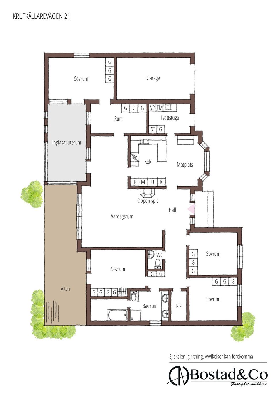 Villa, Krutkällarevägen 21, Bergsgård, Halmstad