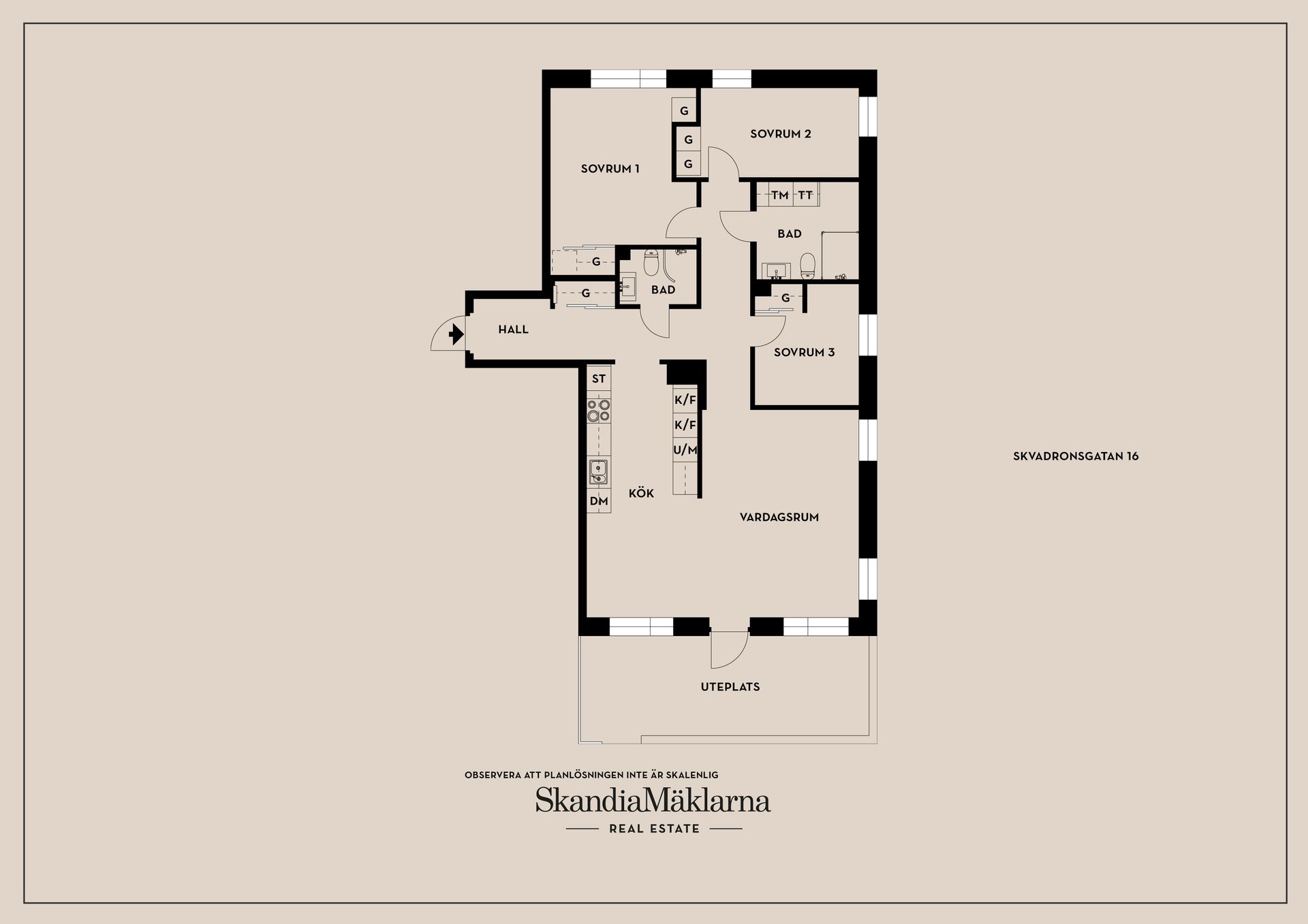 Bostadsrätt, Skvadronsgatan 16, Södra Ekkällan, Linköping