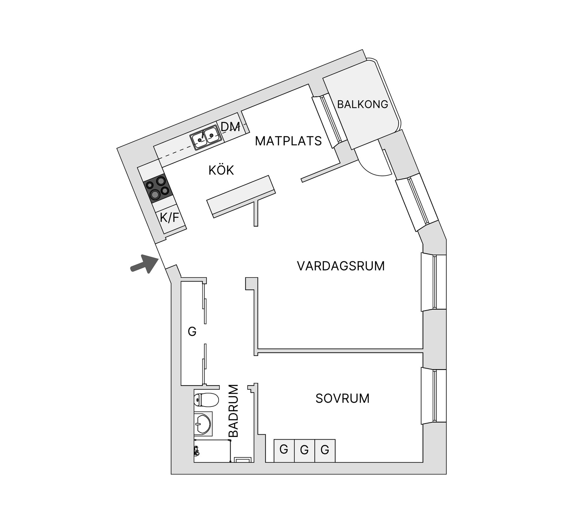 Bostadsrätt, Fjällgatan 49B, Tullen, Borås