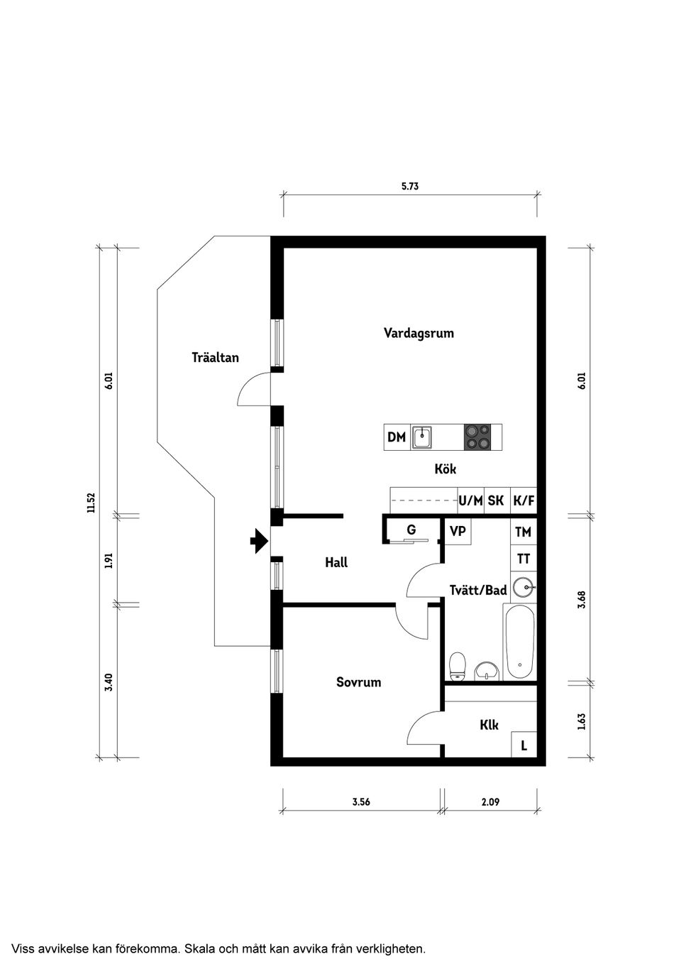 Bostadsrätt, Fritiofsgatan 1B, Kungsbacka innerstad, Kungsbacka