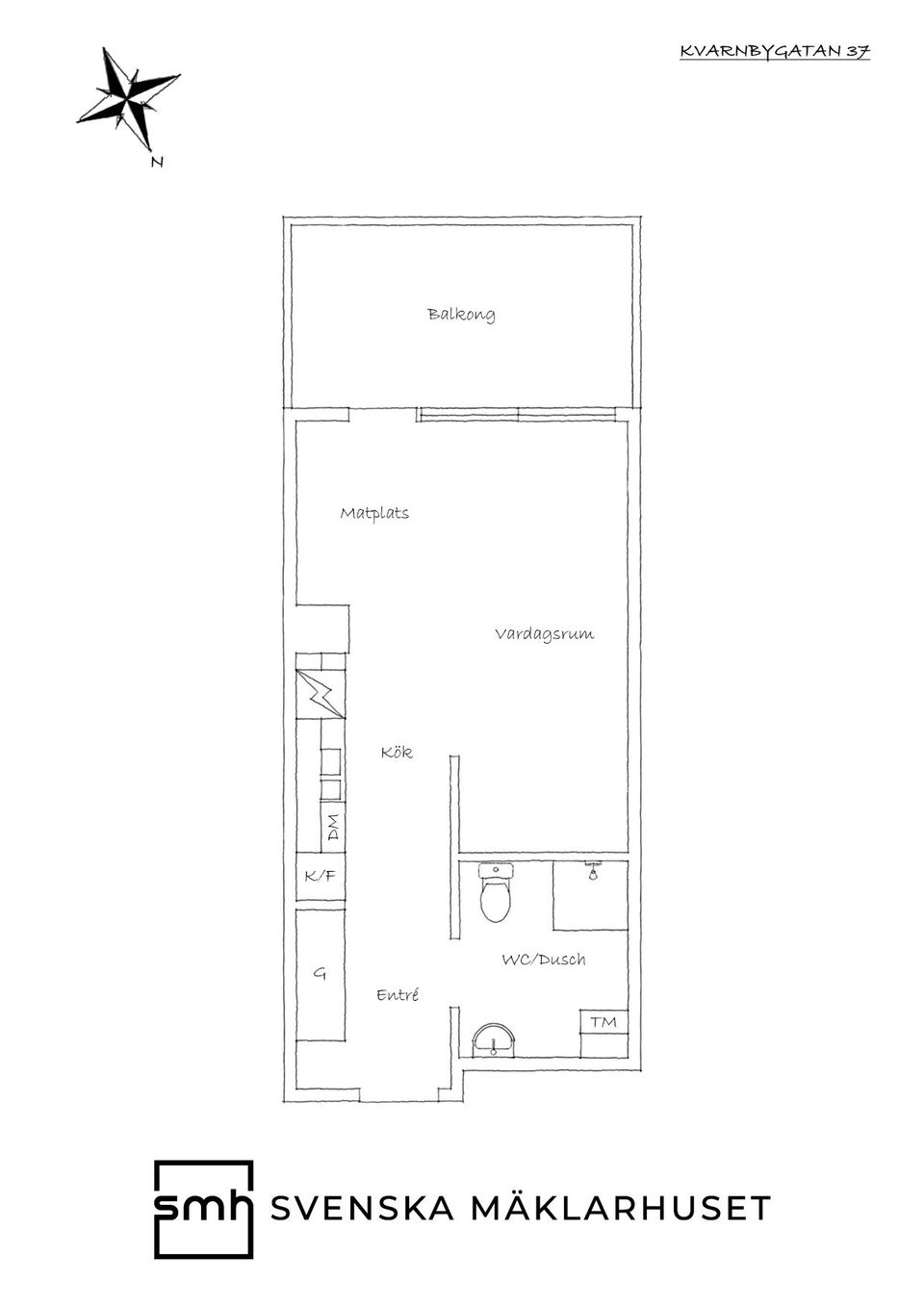Bostadsrätt, Kvarnbygatan 37 Vån 4/4, Kvarnbyn, Mölndal