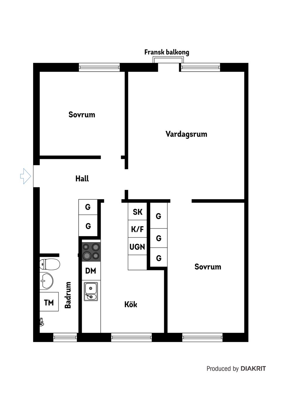 Bostadsrätt, Eva Bonniers gata 37, Fruängen, Stockholm