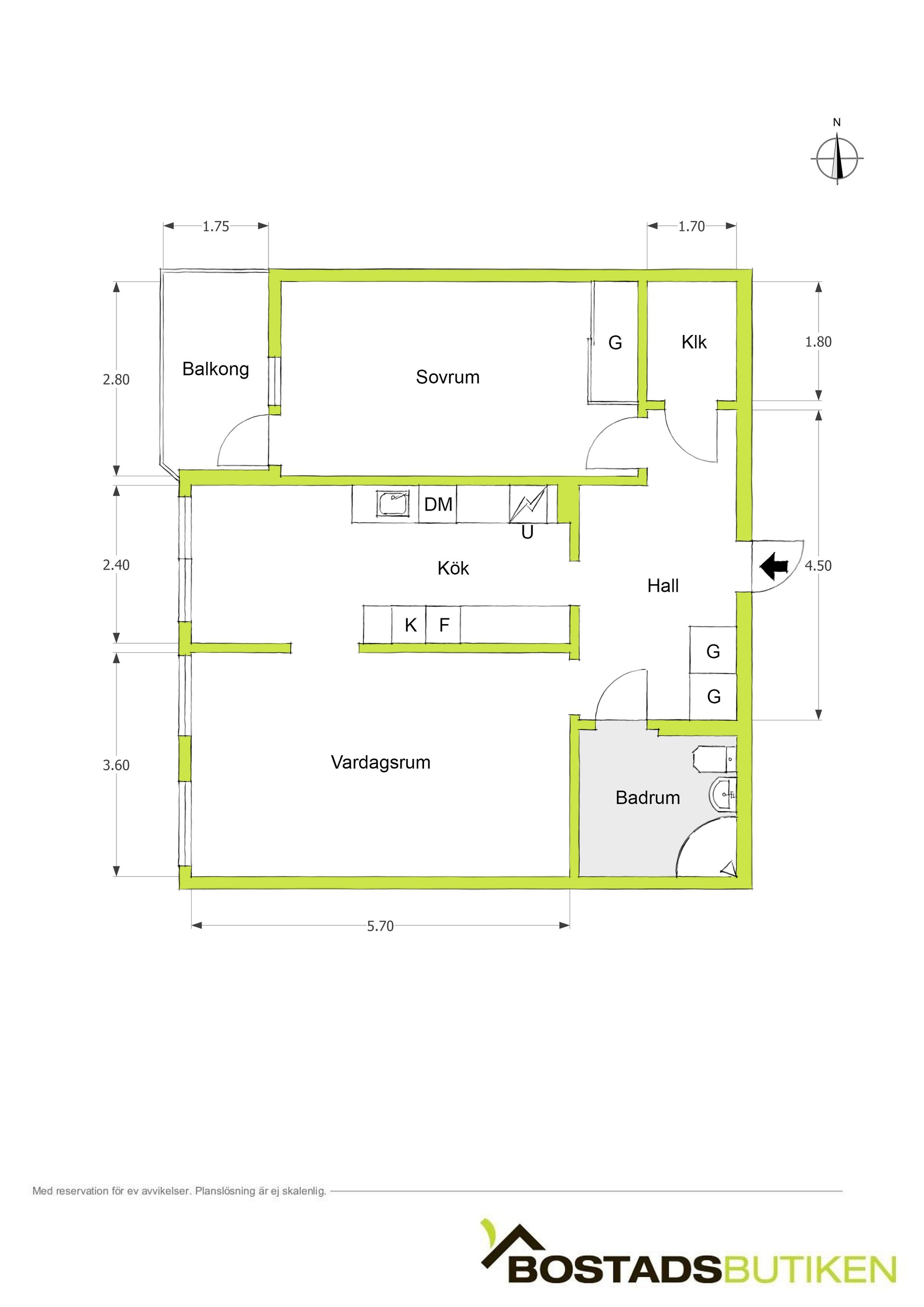Bostadsrätt, Södra Drottninggatan 20, Centralt-Söder, Uddevalla